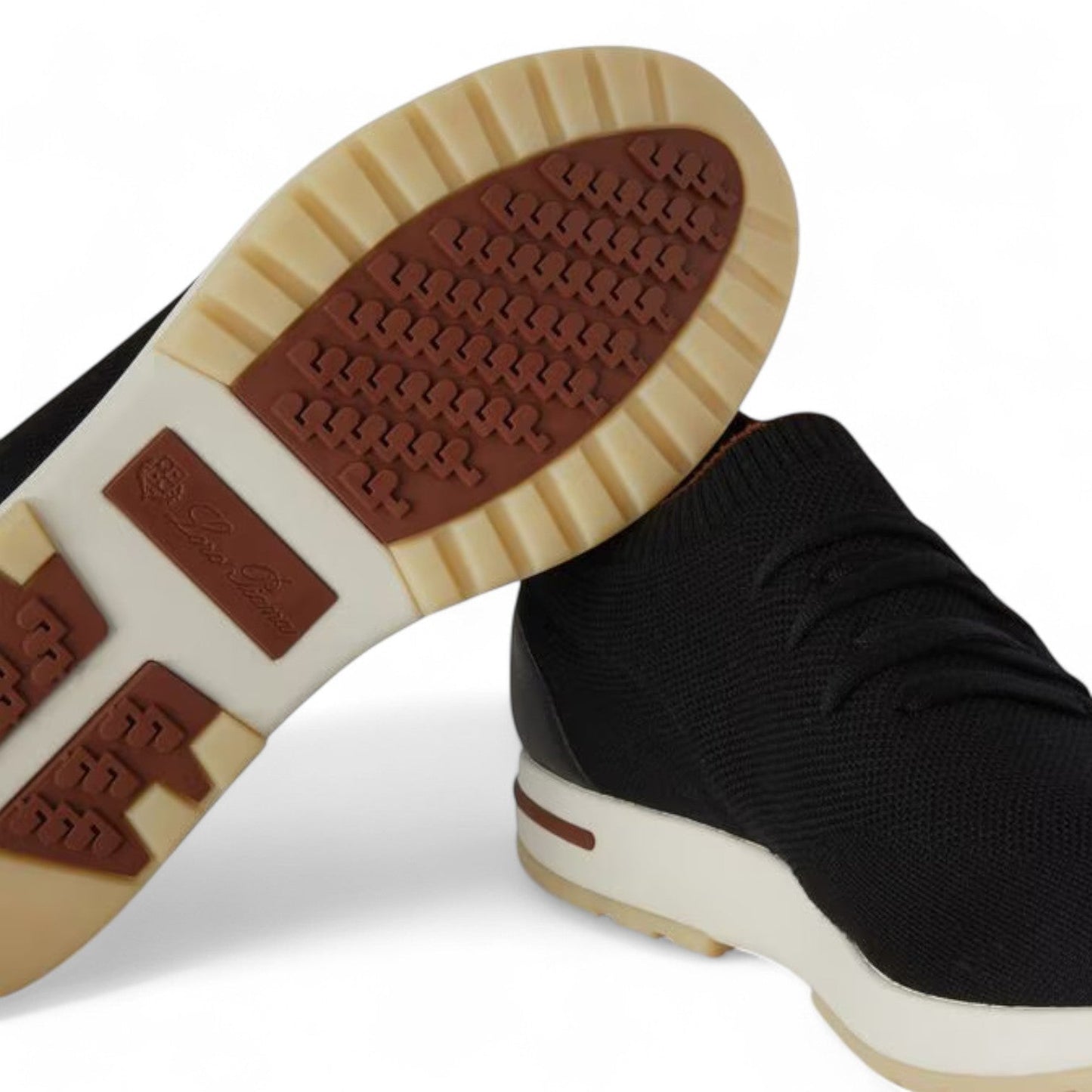 LORO PIANA 360 LP FLEXY WALK MEN BLACK SNEAKER