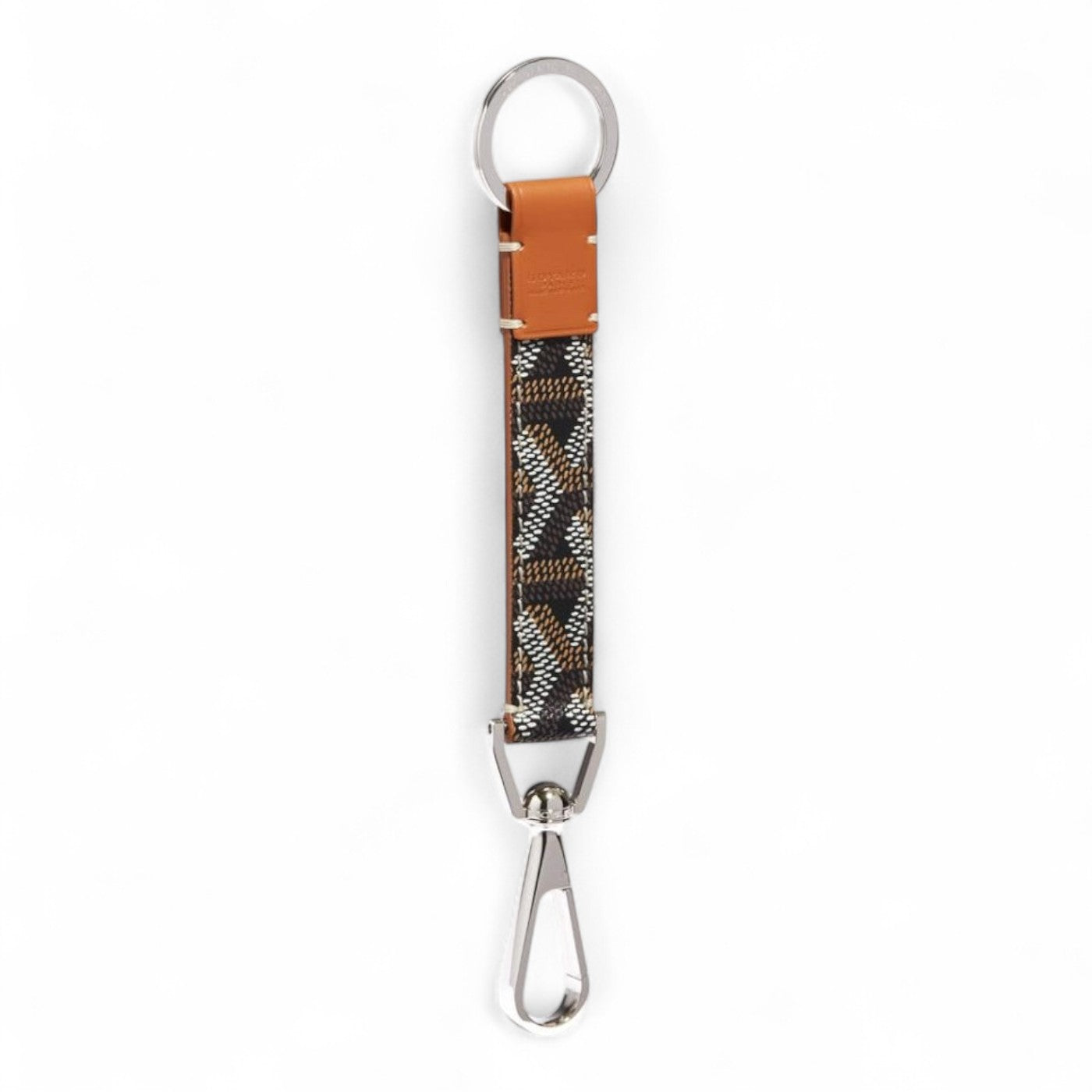 GOYARD MOUSQUETON BLACK & TAN KEY RING
