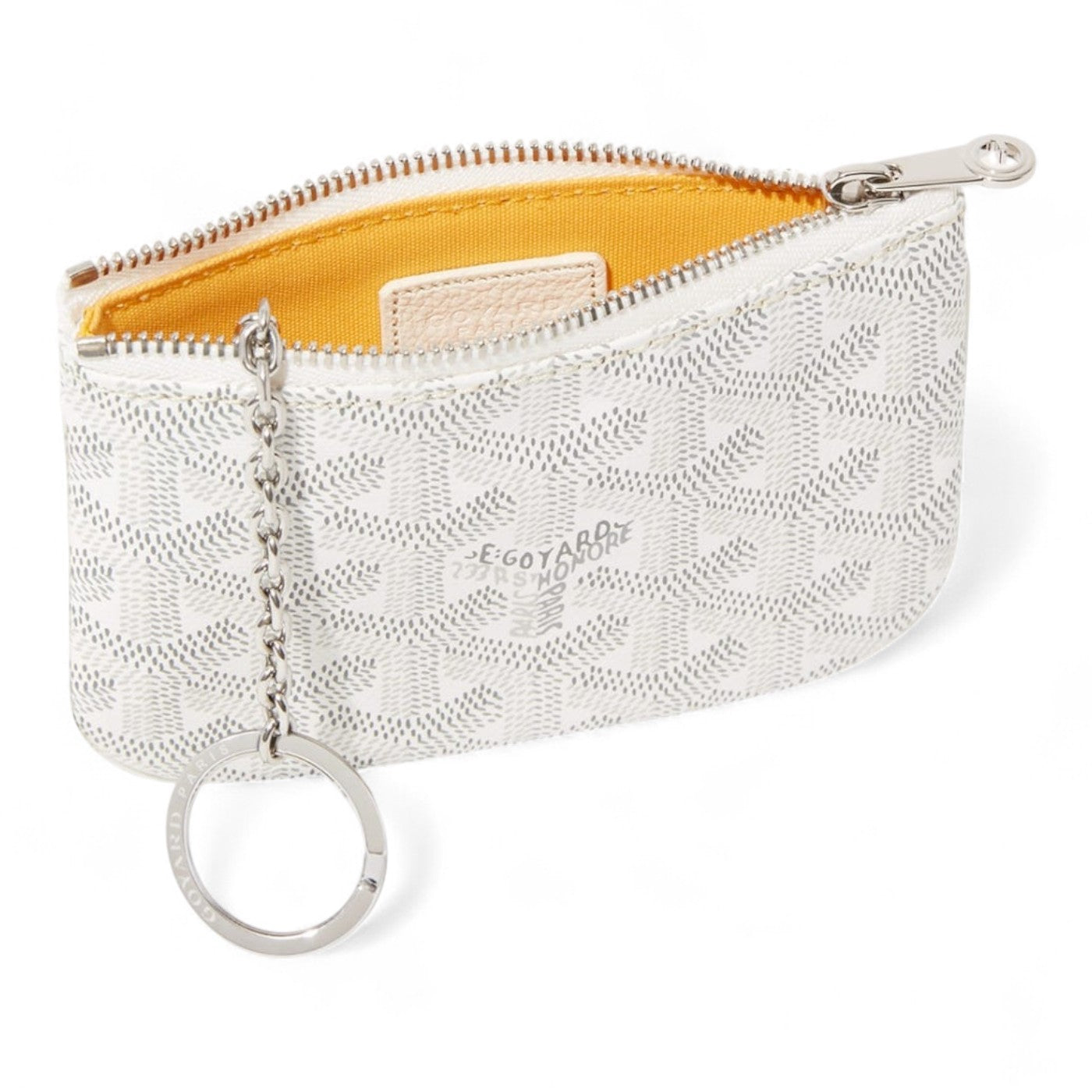 GOYARD SÉNAT NANO WHITE KEY POUCH