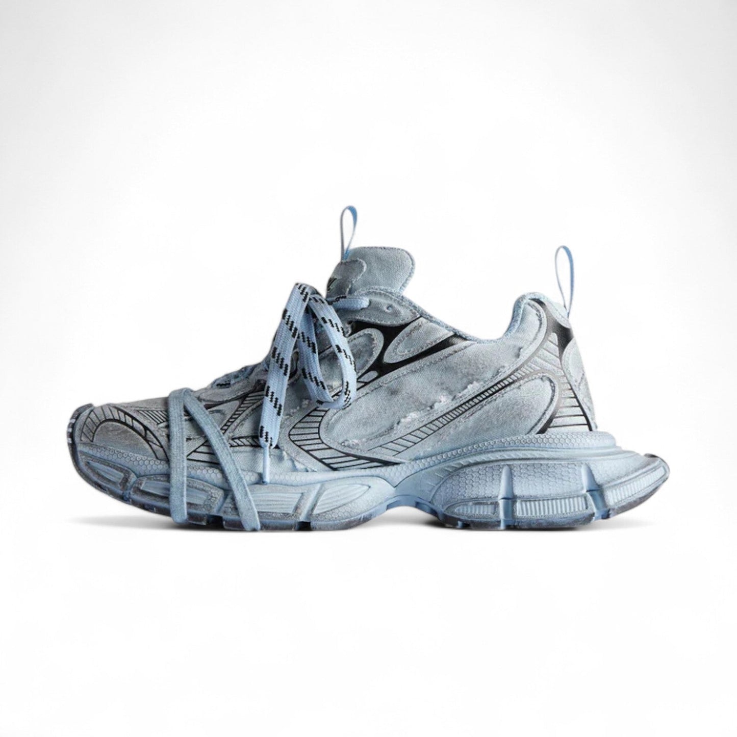 BALENCIAGA DISTRESSED 3XL GREY SNEAKERS