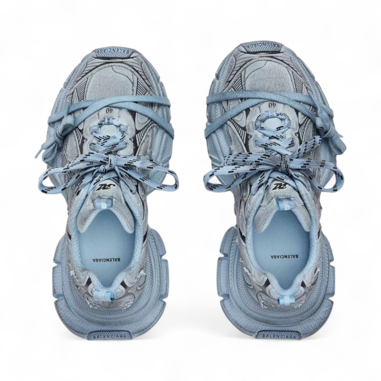 BALENCIAGA DISTRESSED 3XL GREY SNEAKERS