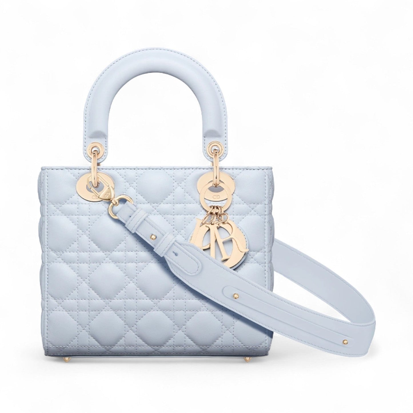 DIOR SMALL LADY LIGHT BLUE BAG