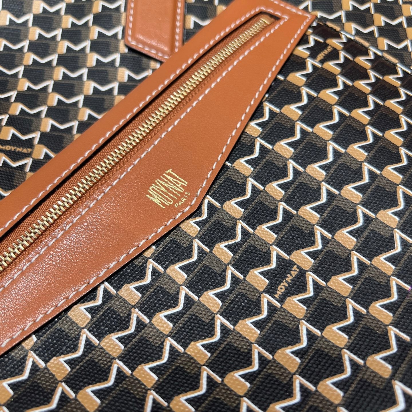 MOYNAT M CANVAS TOTE BROWN BAG GM