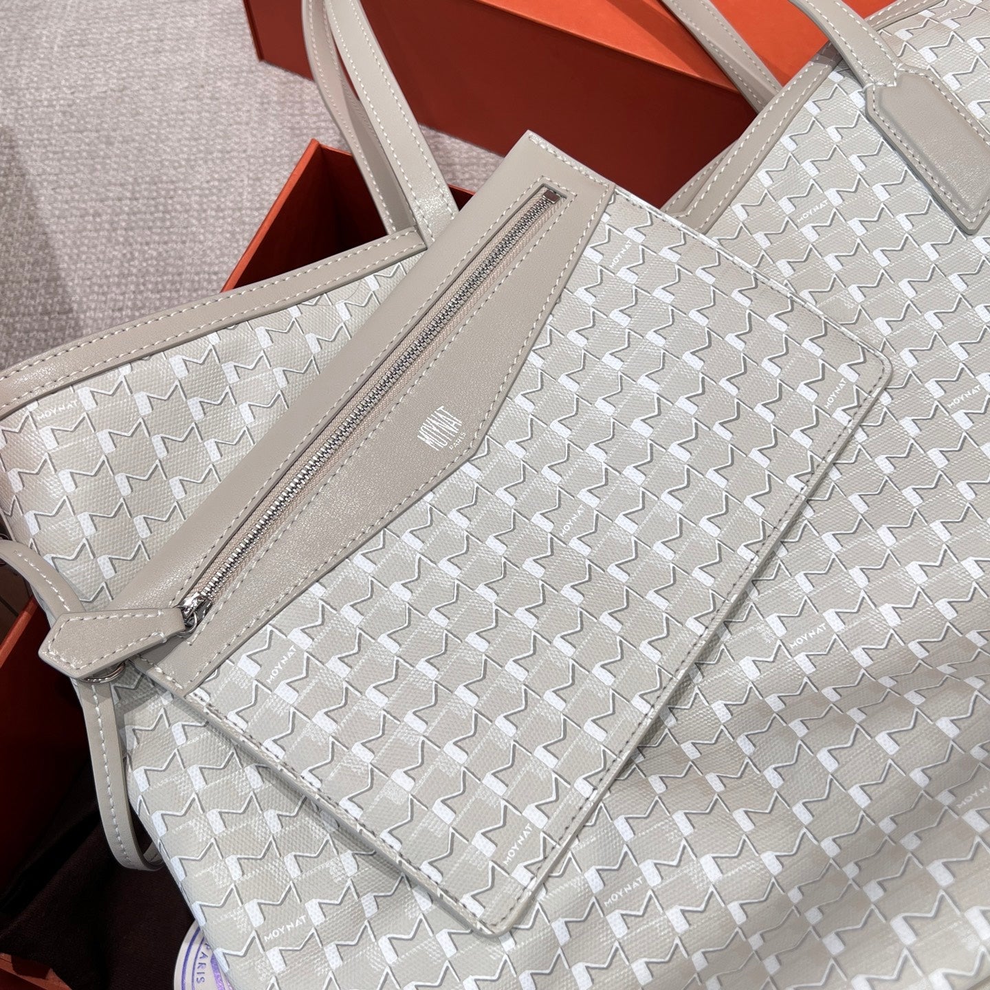 MOYNAT M CANVAS TOTE GREY BAG GM