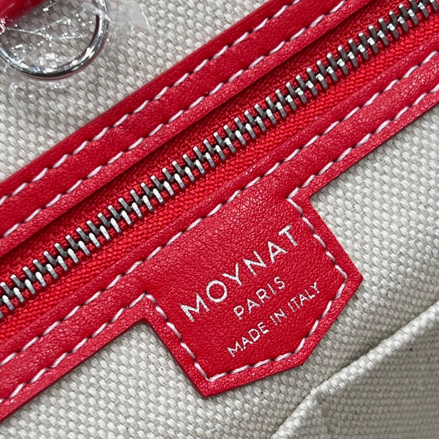MOYNAT M CANVAS TOTE RED BAG GM