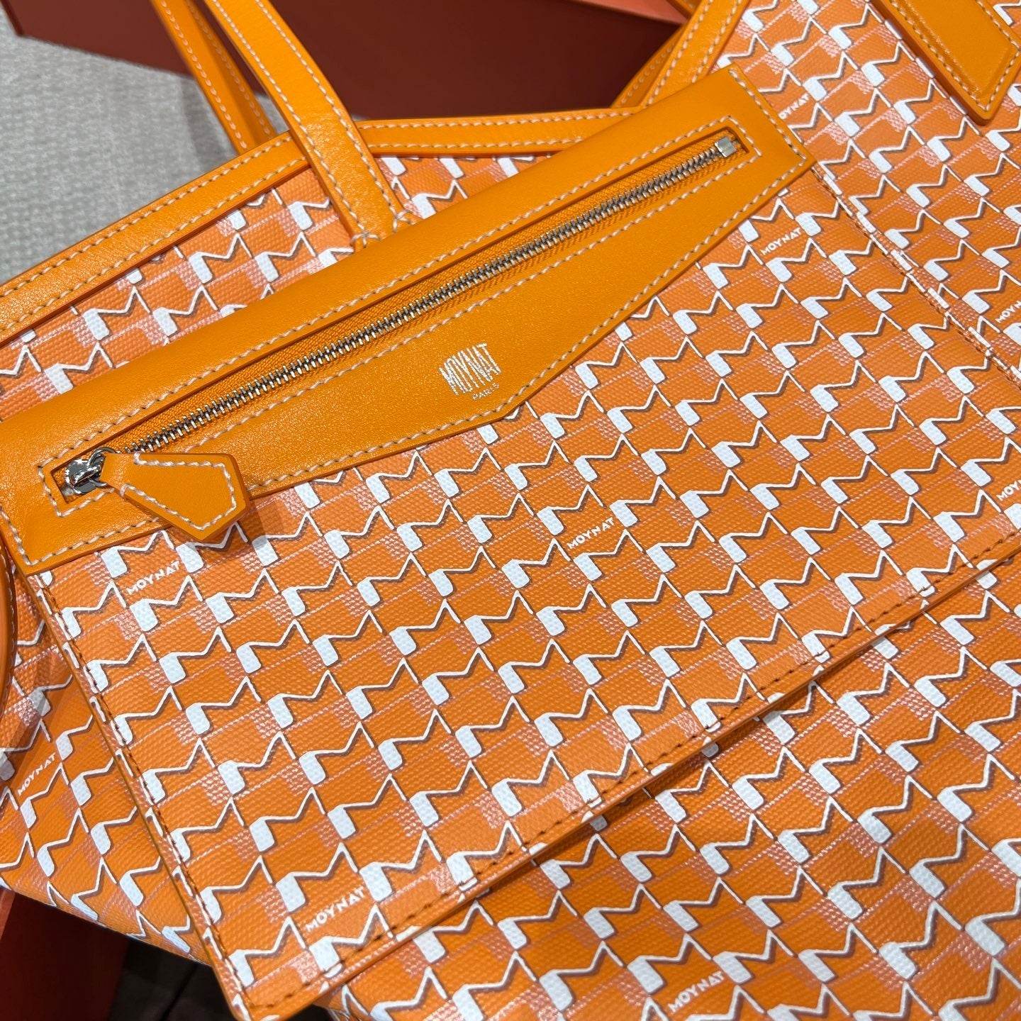 MOYNAT M CANVAS TOTE ORANGE BAG GM