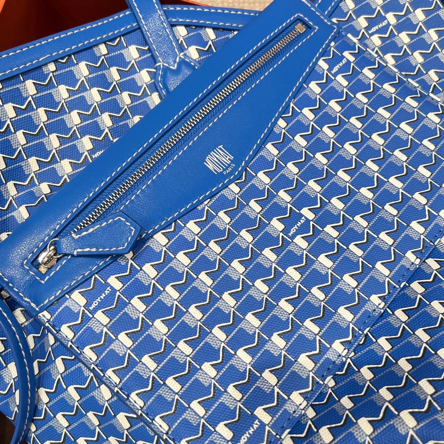 MOYNAT M CANVAS TOTE BLUE BAG GM