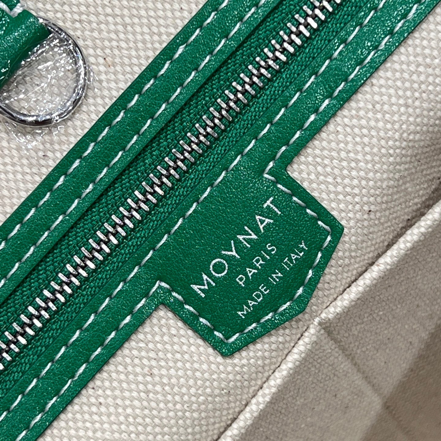 MOYNAT M CANVAS TOTE GREEN BAG GM