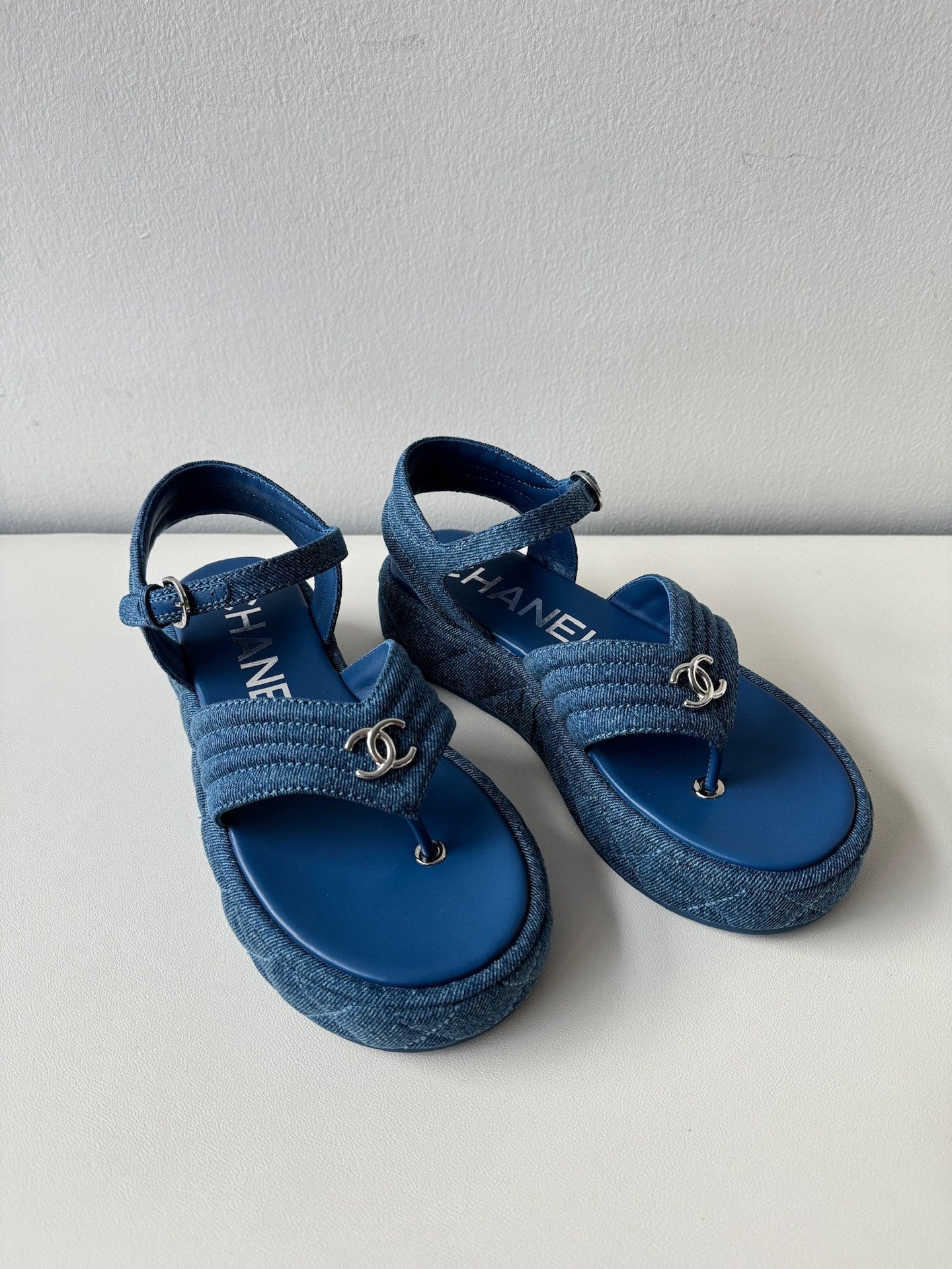 CHANEL FLIP FLOP WOMEN DENIM SANDAL