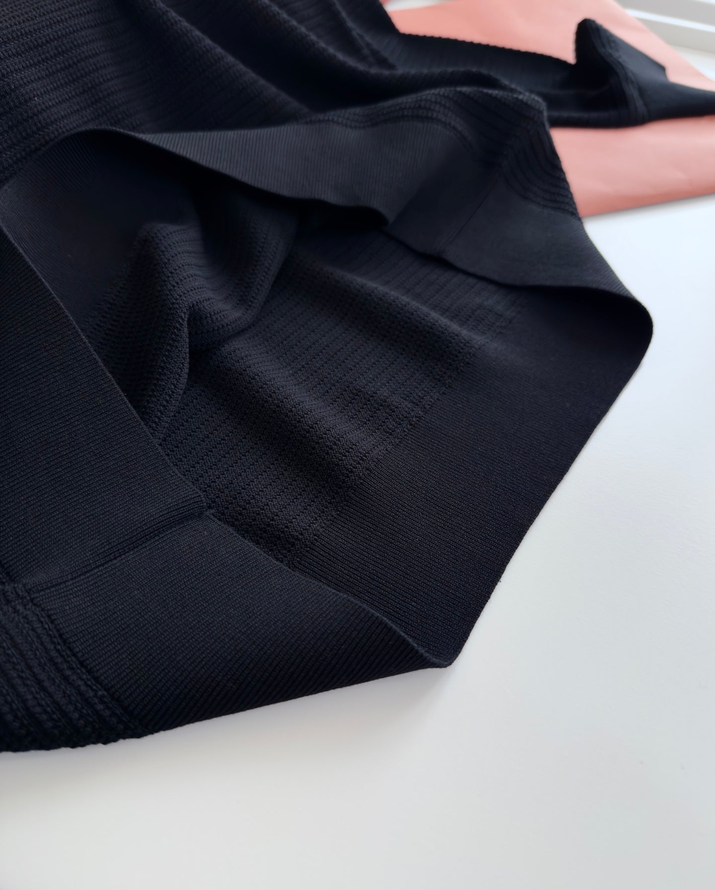 LORO PIANA WOVEN HENLEY COLLAR BLACK SWEATSHIRT