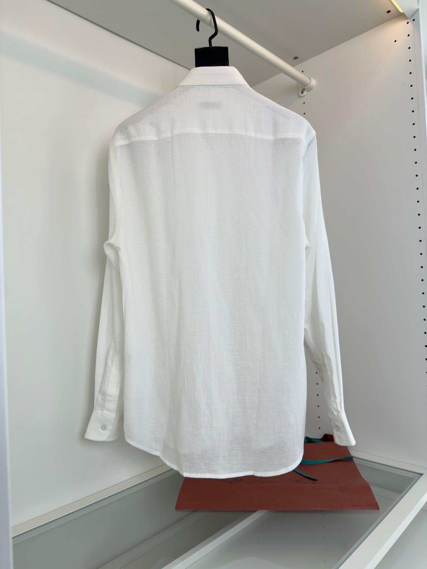 LORO PIANA MEN WHITE LINEN SHIRT