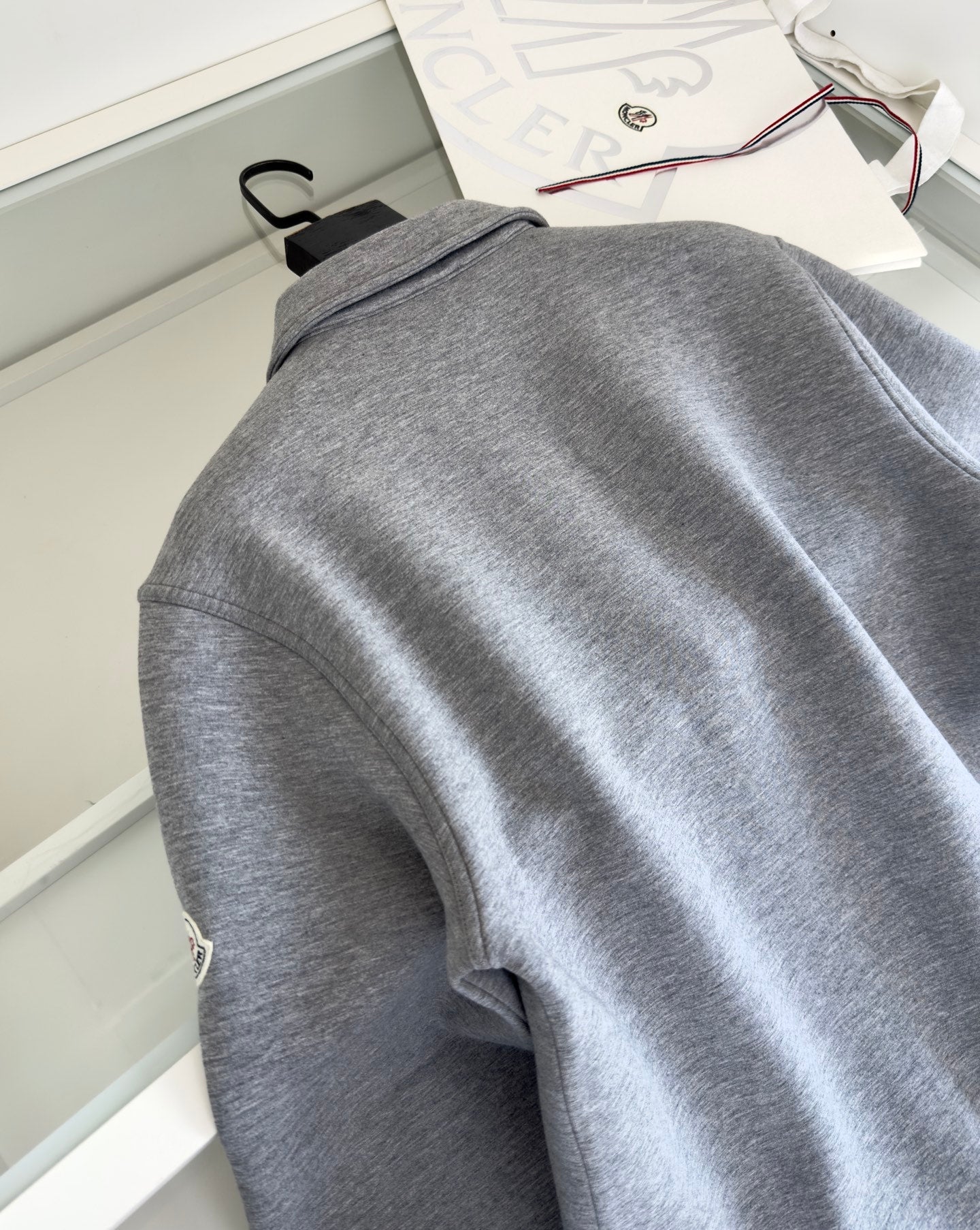 MONCLER X FRGMT ZIP-UP COTTON GREY SWEATSHIRT
