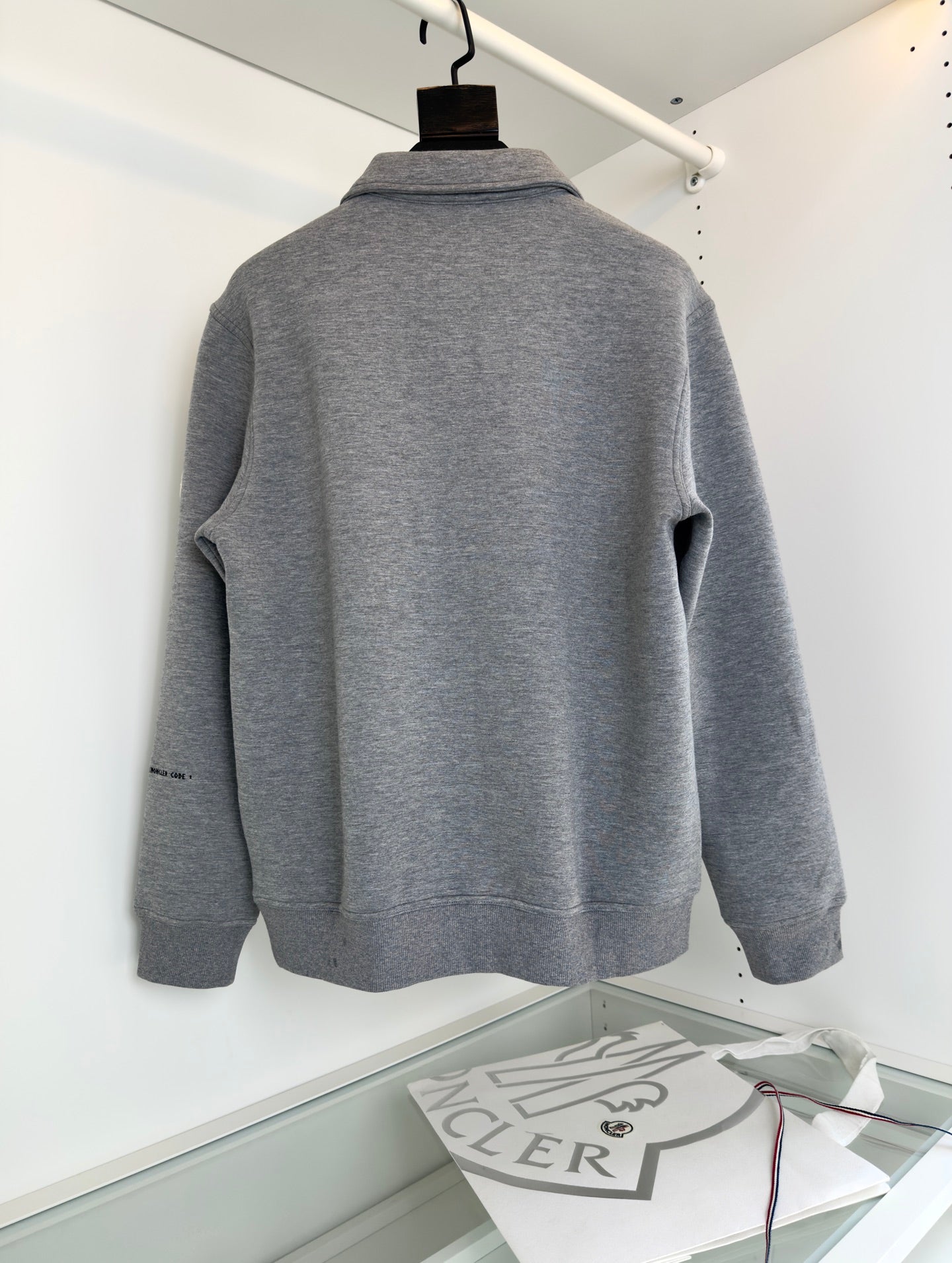MONCLER X FRGMT ZIP-UP COTTON GREY SWEATSHIRT