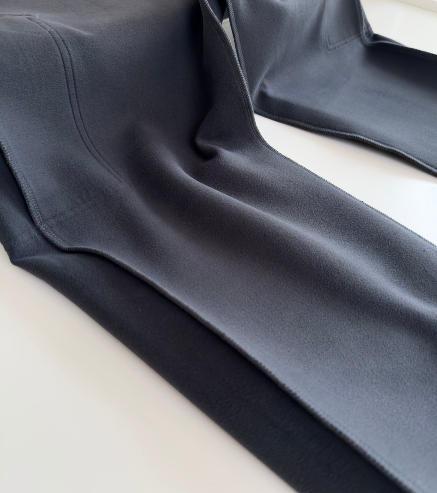 PRADA COTTON FLEECE JOGGERS WITH RE-NYLON DETAILS GREY PANTS