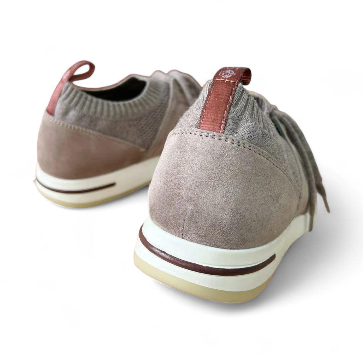 LORO PIANA FLEXY SUEDE KINTTED WOOL CAMMEL SNEAKERS