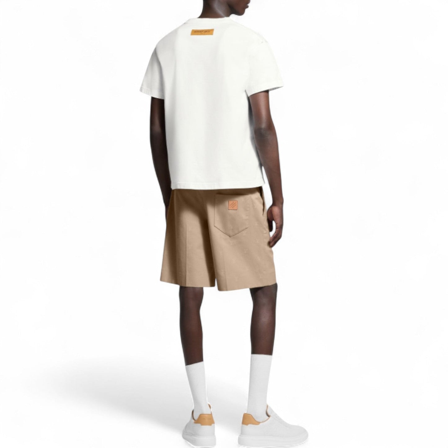 LOUIS VUITTON EMBOSSED LV COTTON WHITE T-SHIRT