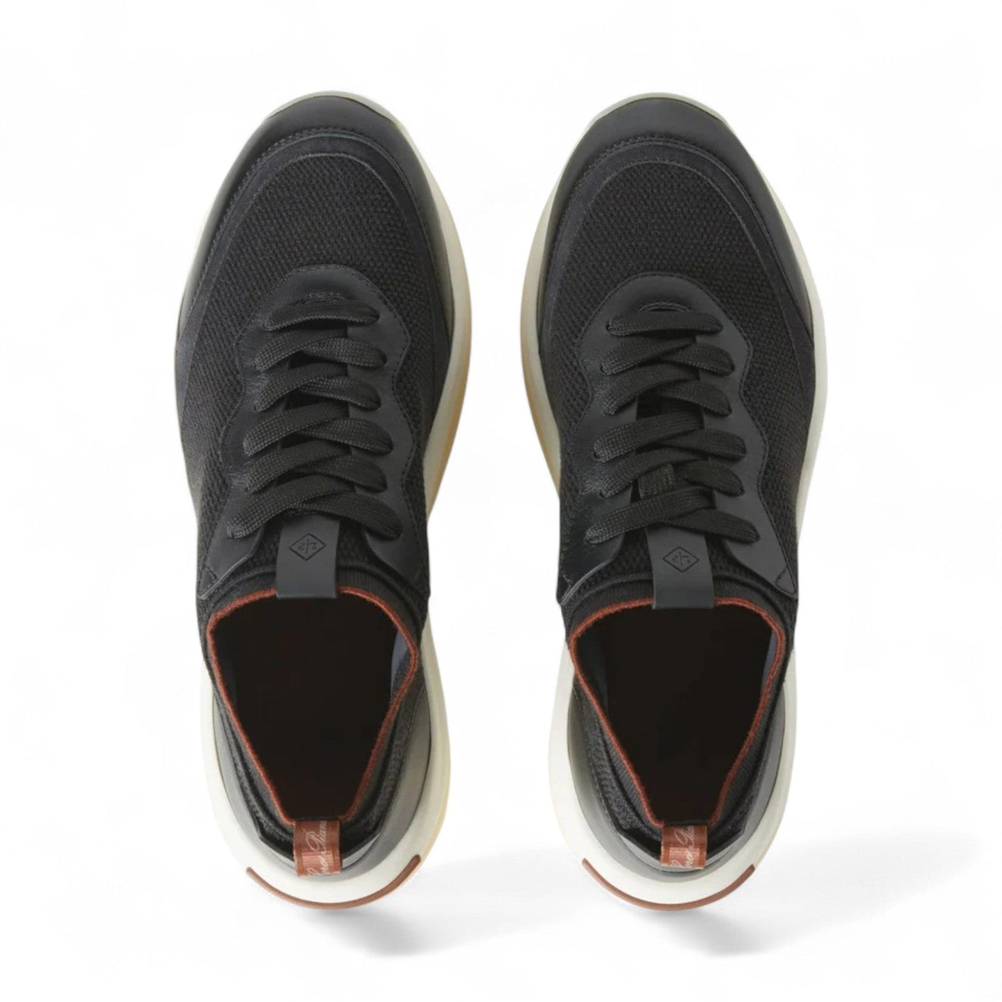 LORO PIANA 410 LP WALK KINTTED WISH WOOL BLACK SNEAKER