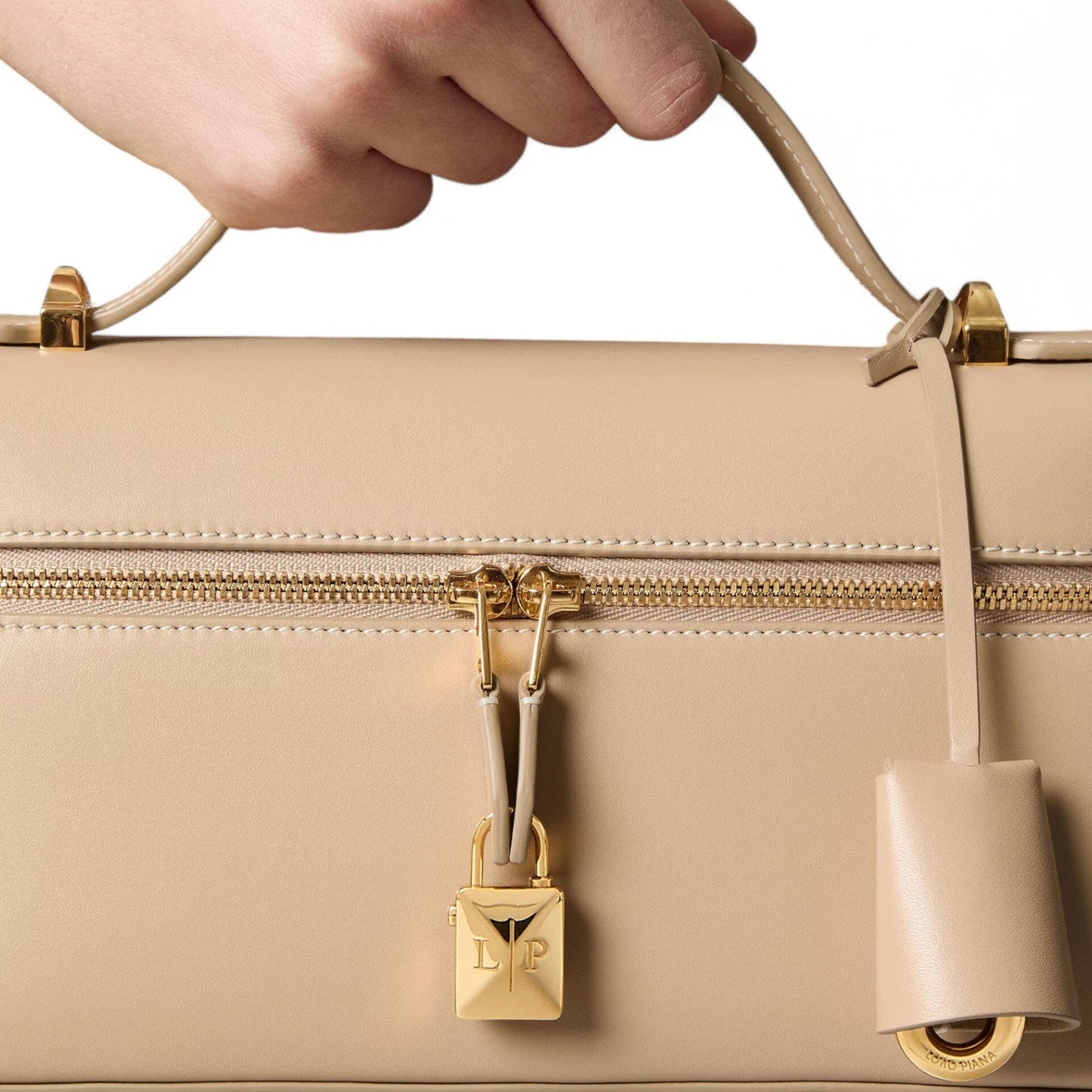 LORO PIANA EXTRA L23 GOLD CROSSBODY BAG