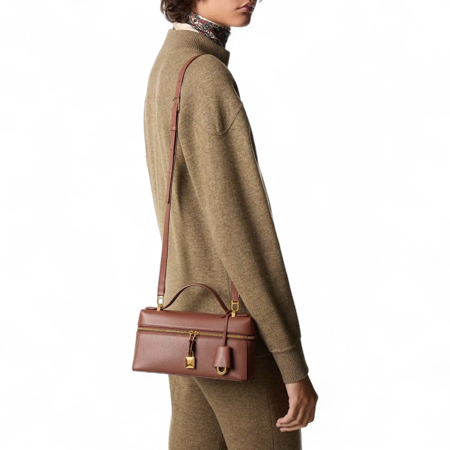 LORO PIANA EXTRA L23 BROWN CROSSBODY BAG