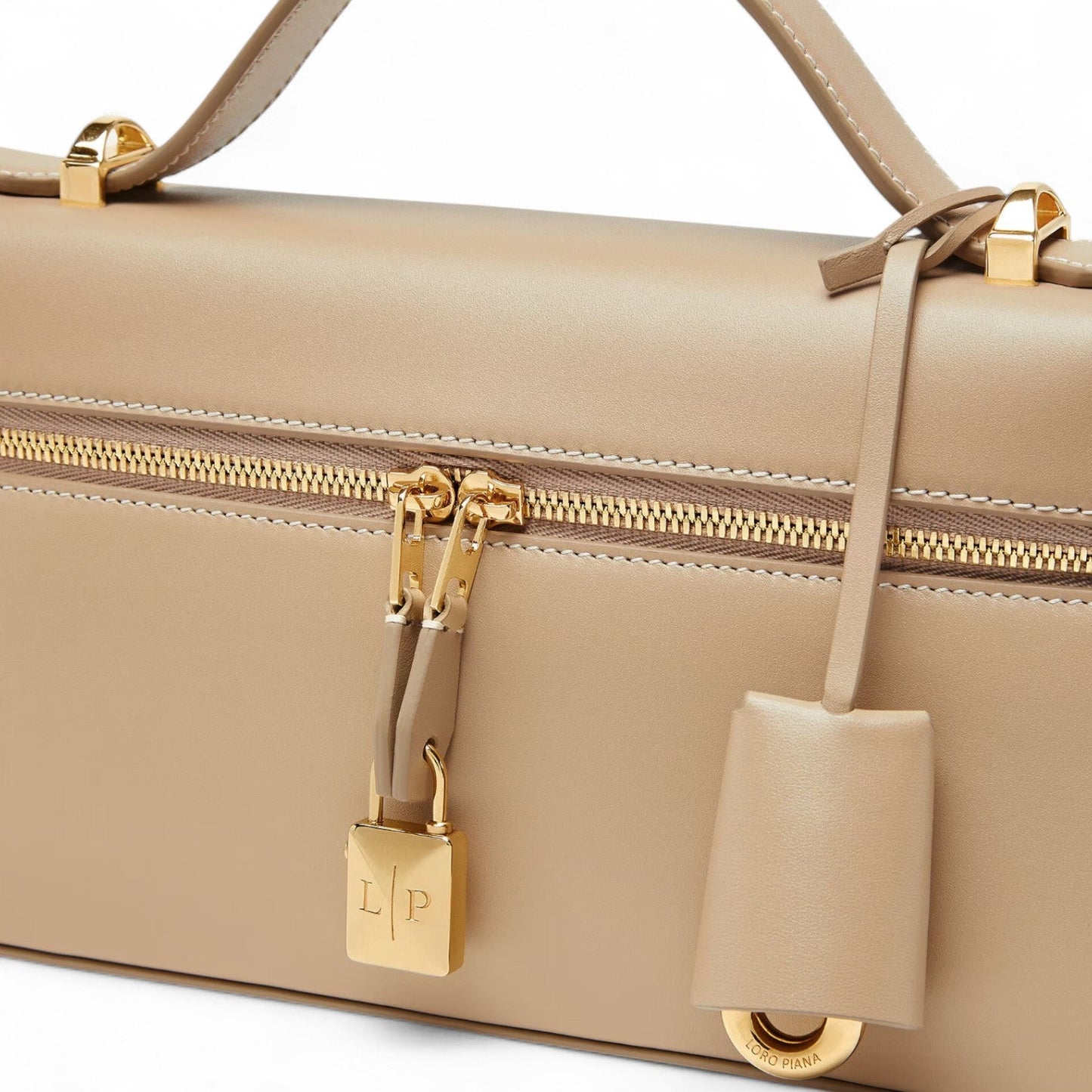 LORO PIANA EXTRA L23 GOLD CROSSBODY BAG