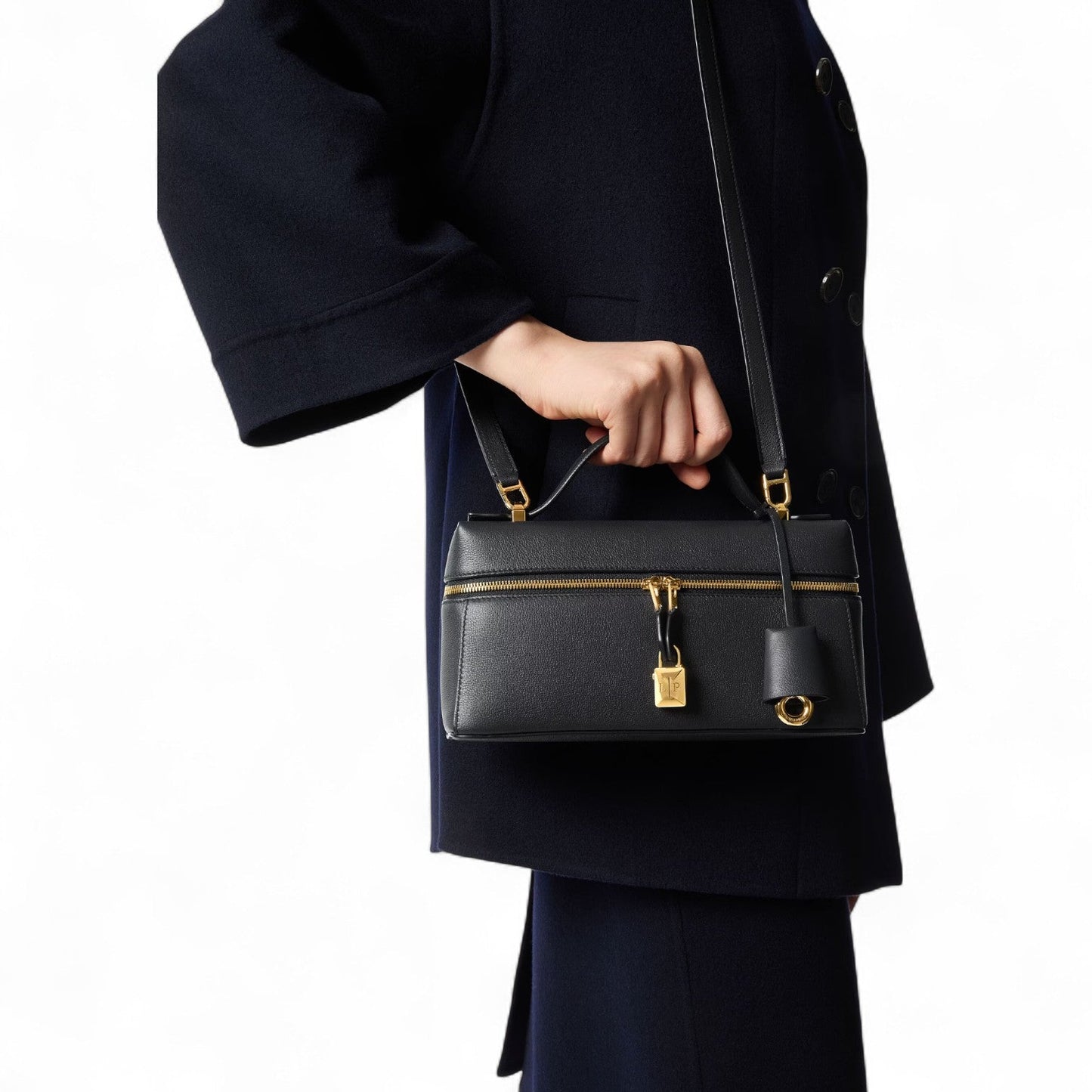 LORO PIANA EXTRA L23 BLACK CROSSBODY BAG