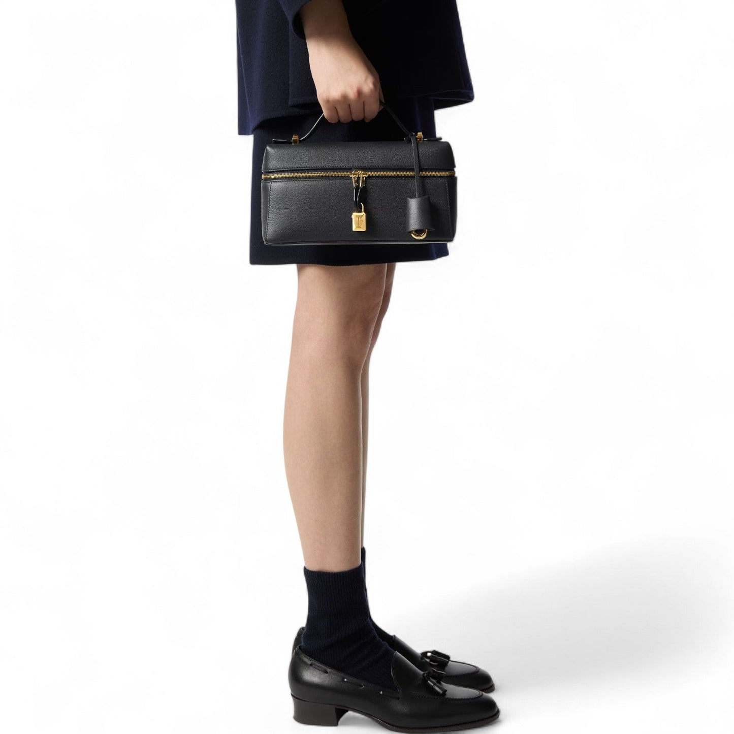 LORO PIANA EXTRA L23 BLACK CROSSBODY BAG
