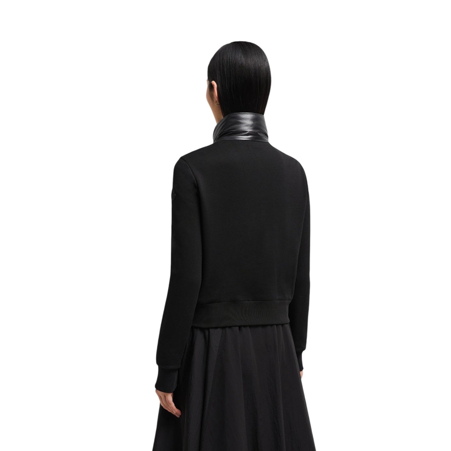 MONCLER PADDED ZIP-UP WOMEN BLACK JACKET