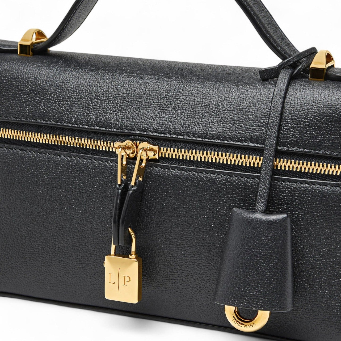LORO PIANA EXTRA L23 BLACK CROSSBODY BAG