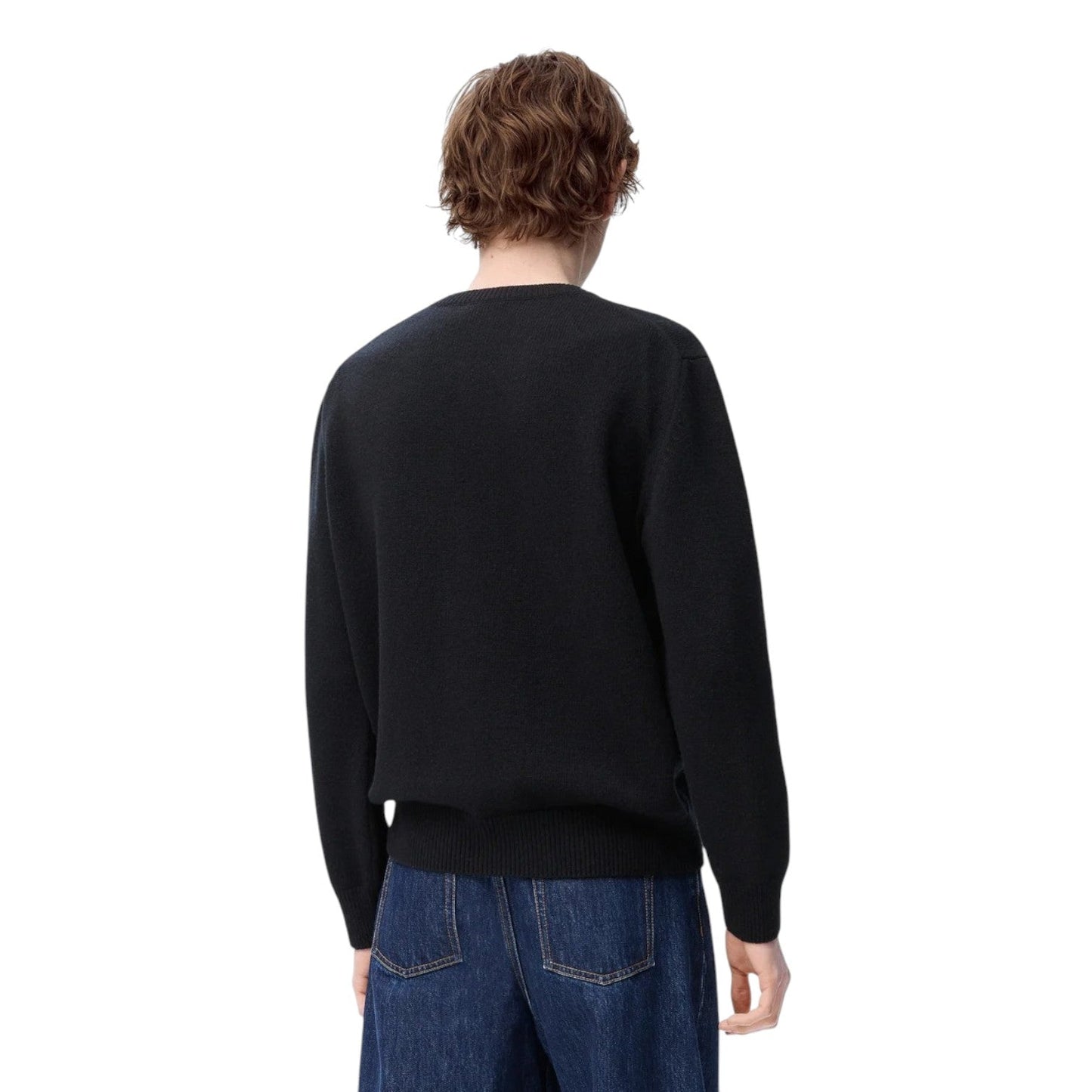 LOEWE JERSEY STICH WOOL MEN BLACK SWEATSHIRT