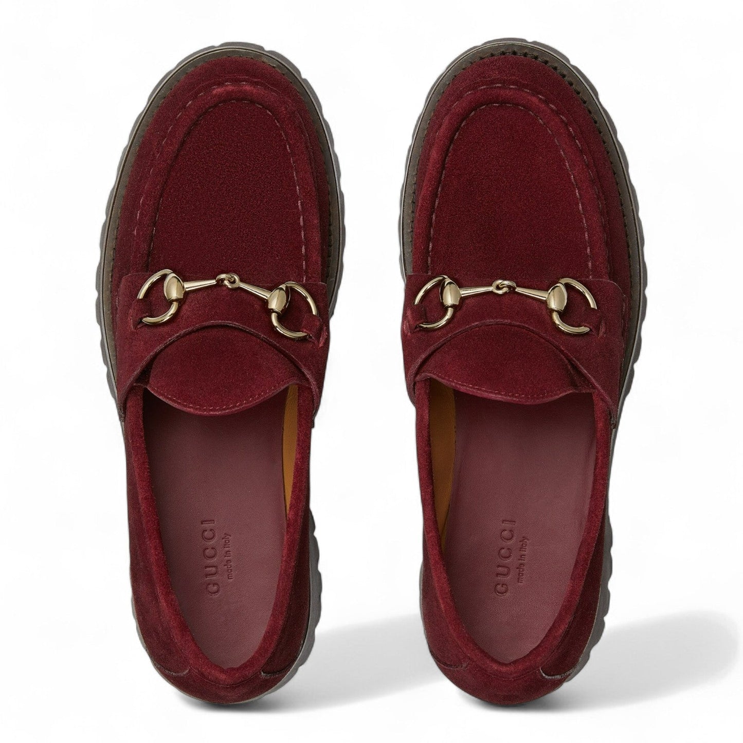 GUCCI WOMEN'S RED LOAFER WITH HORSEBIT