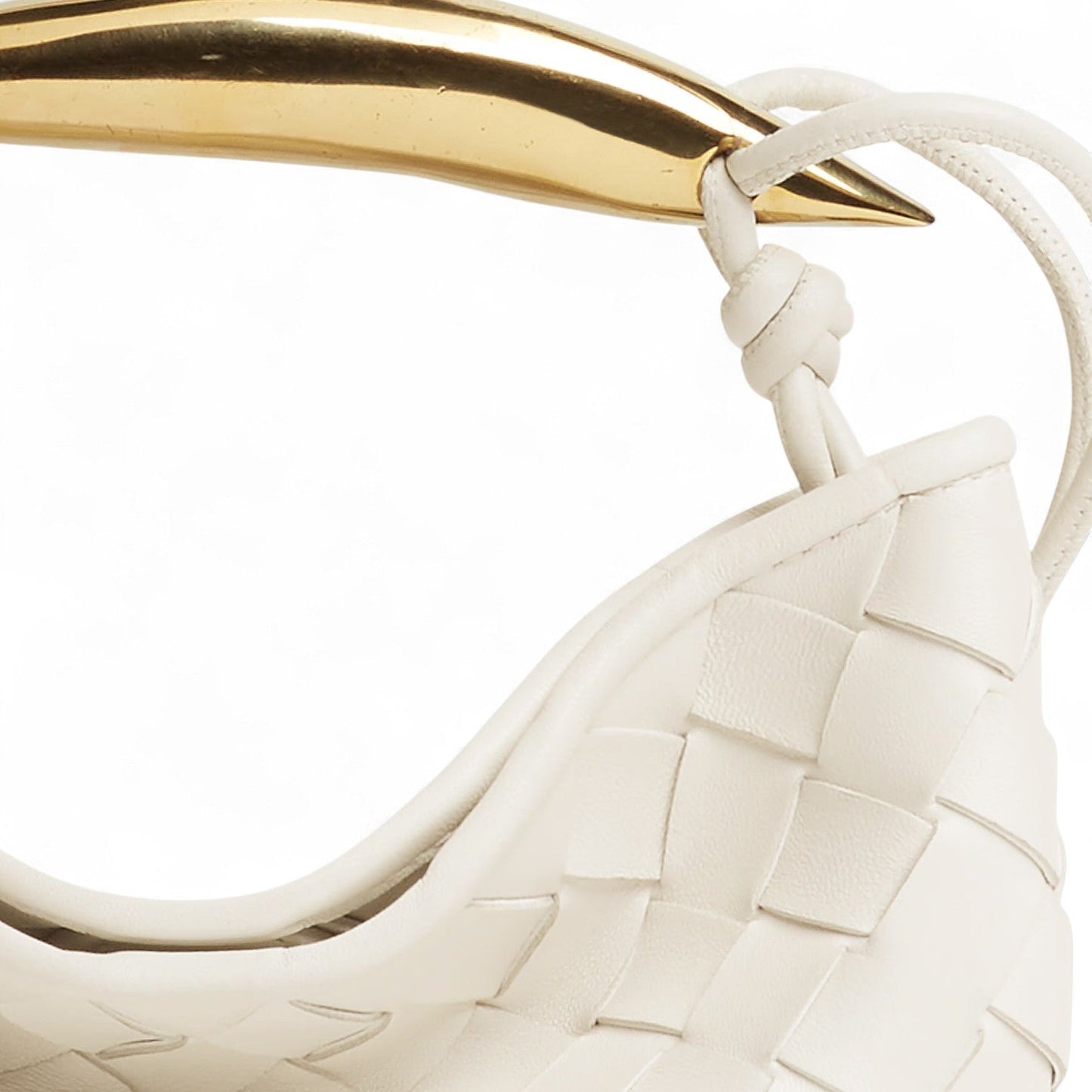 BOTTEGA VENETA BABY SARDINE WHITE BAG