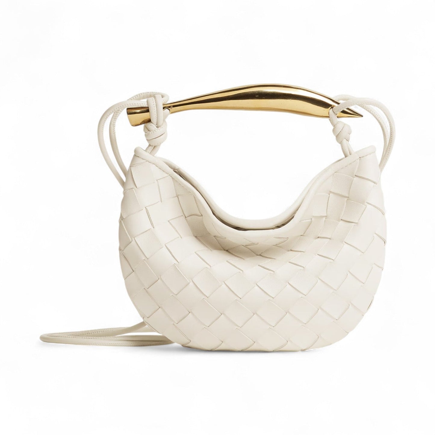 BOTTEGA VENETA BABY SARDINE WHITE BAG