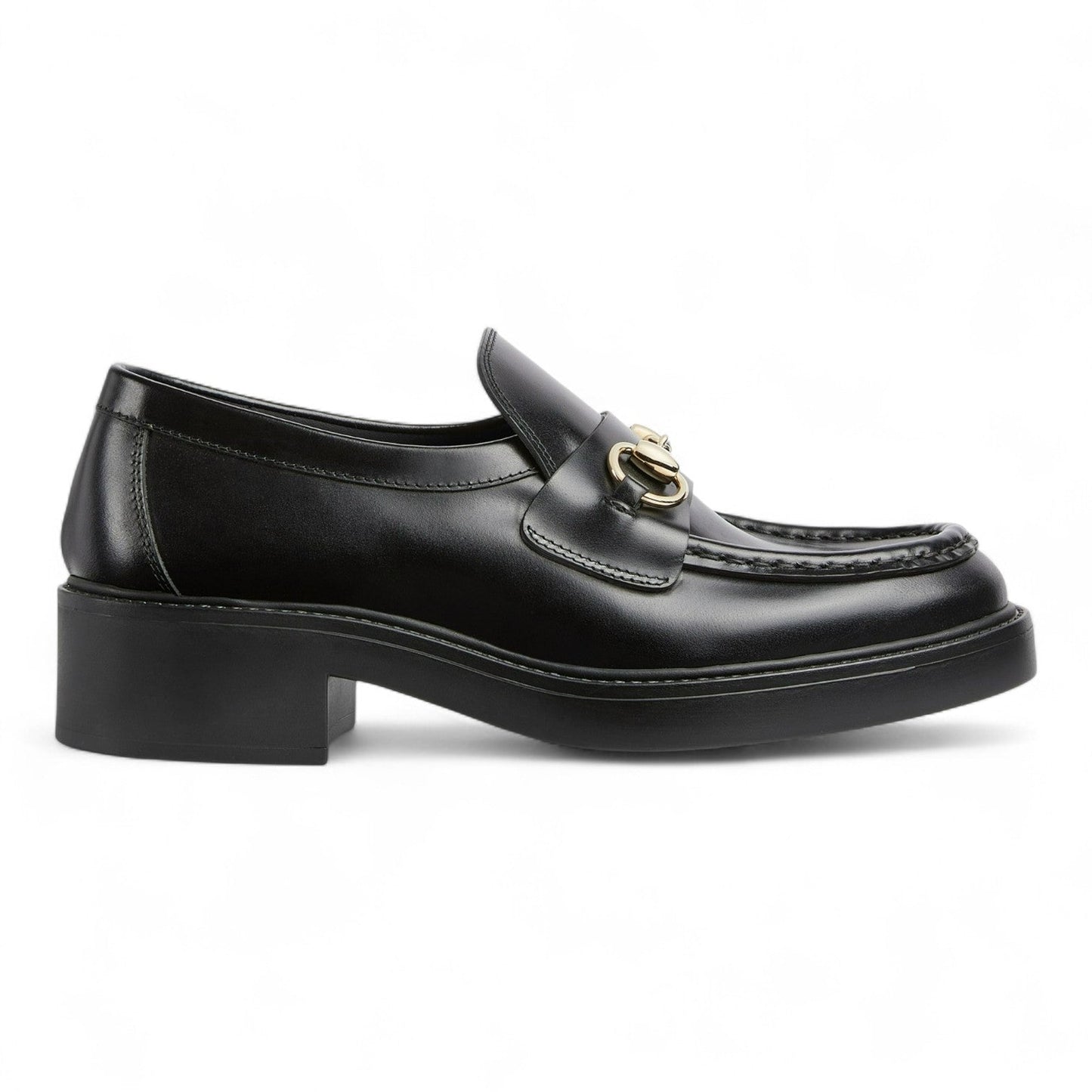 GUCCI WOMEN'S BLACK LOAFER WITH HORSEBIT