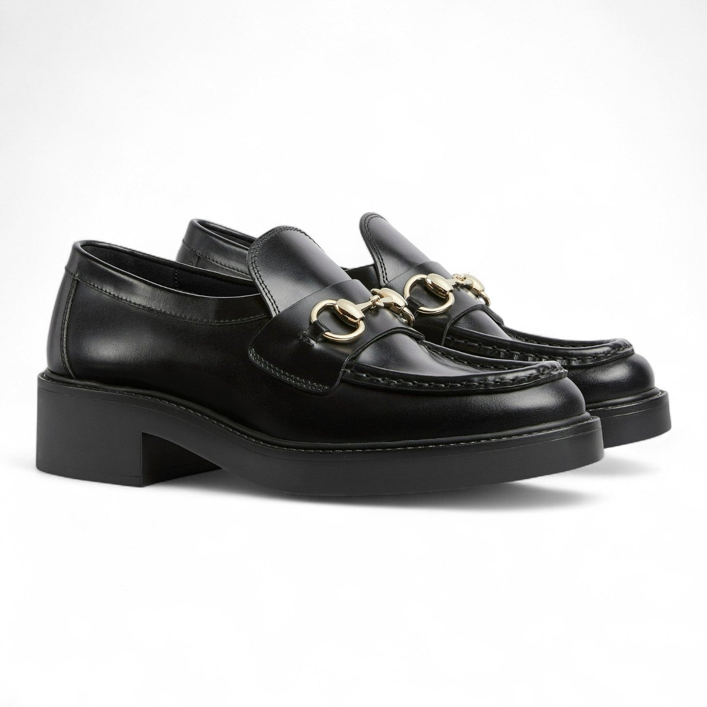 GUCCI WOMEN'S BLACK LOAFER WITH HORSEBIT