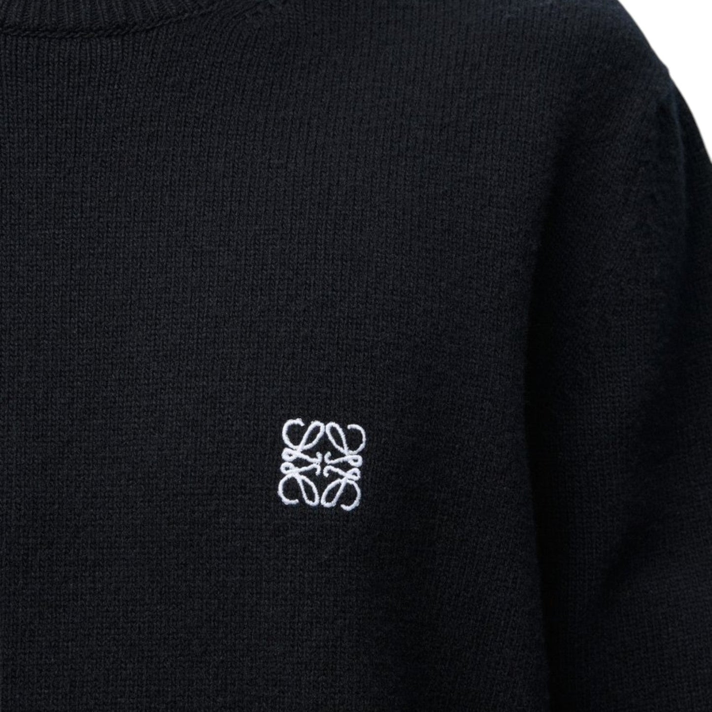 LOEWE JERSEY STICH WOOL MEN BLACK SWEATSHIRT