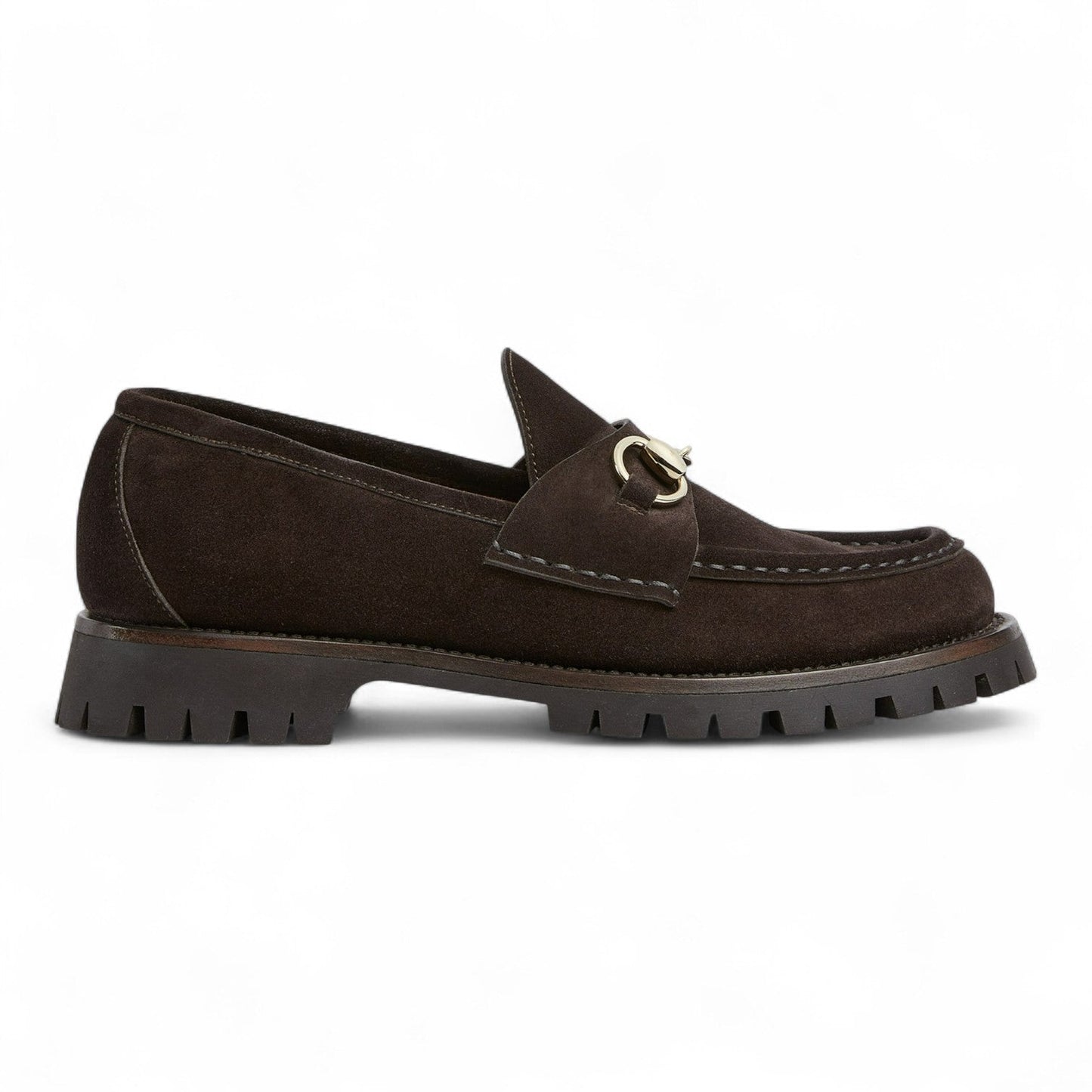 GUCCI WOMEN'S BROWN LOAFER WITH HORSEBIT