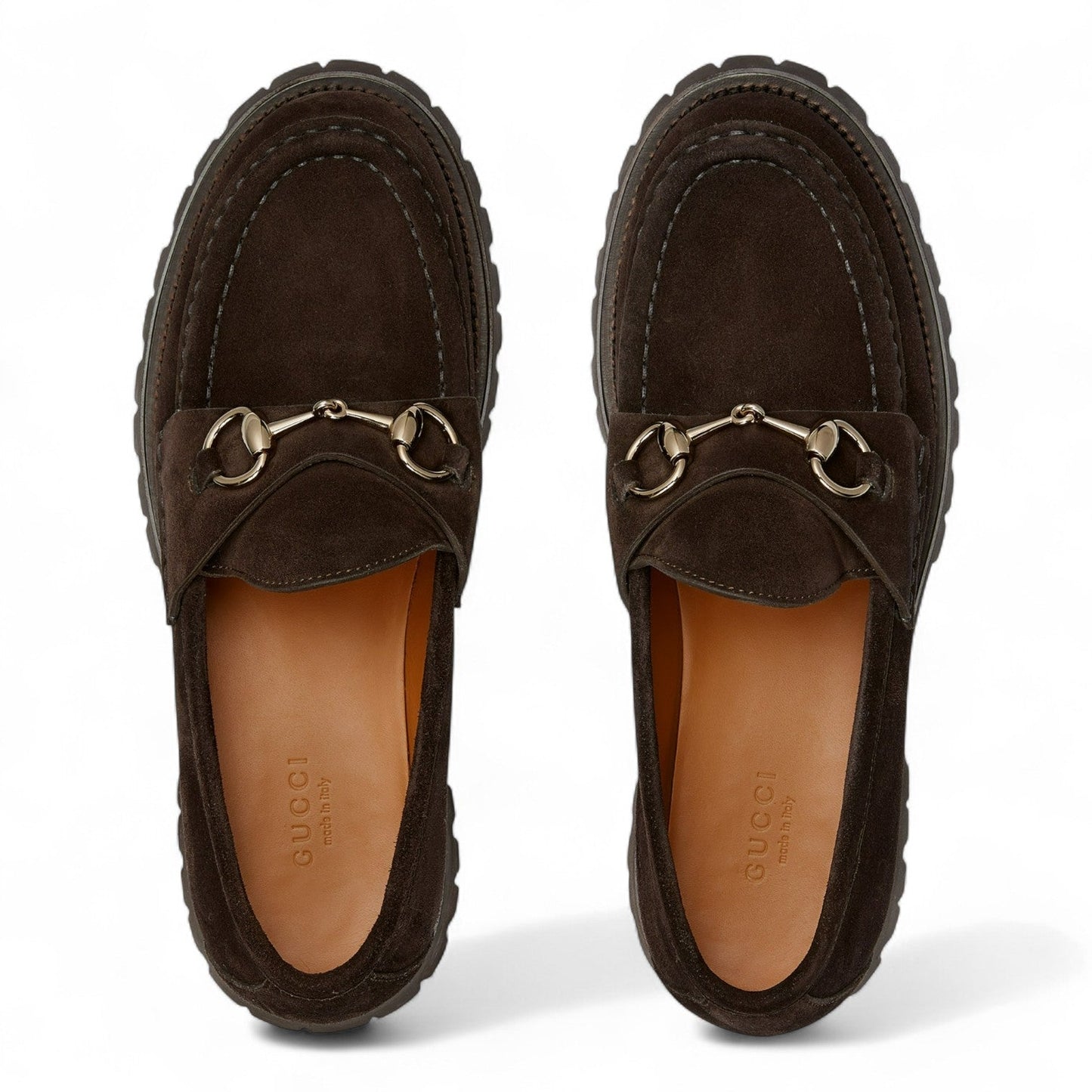 GUCCI WOMEN'S BROWN LOAFER WITH HORSEBIT