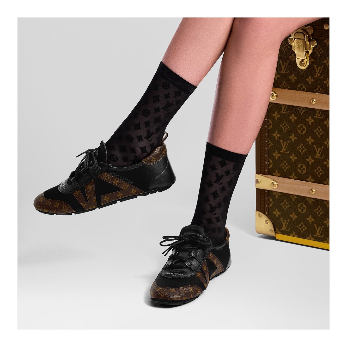 LOUIS VUITTON LV SNEAKERINA BLACK SNEAKERS