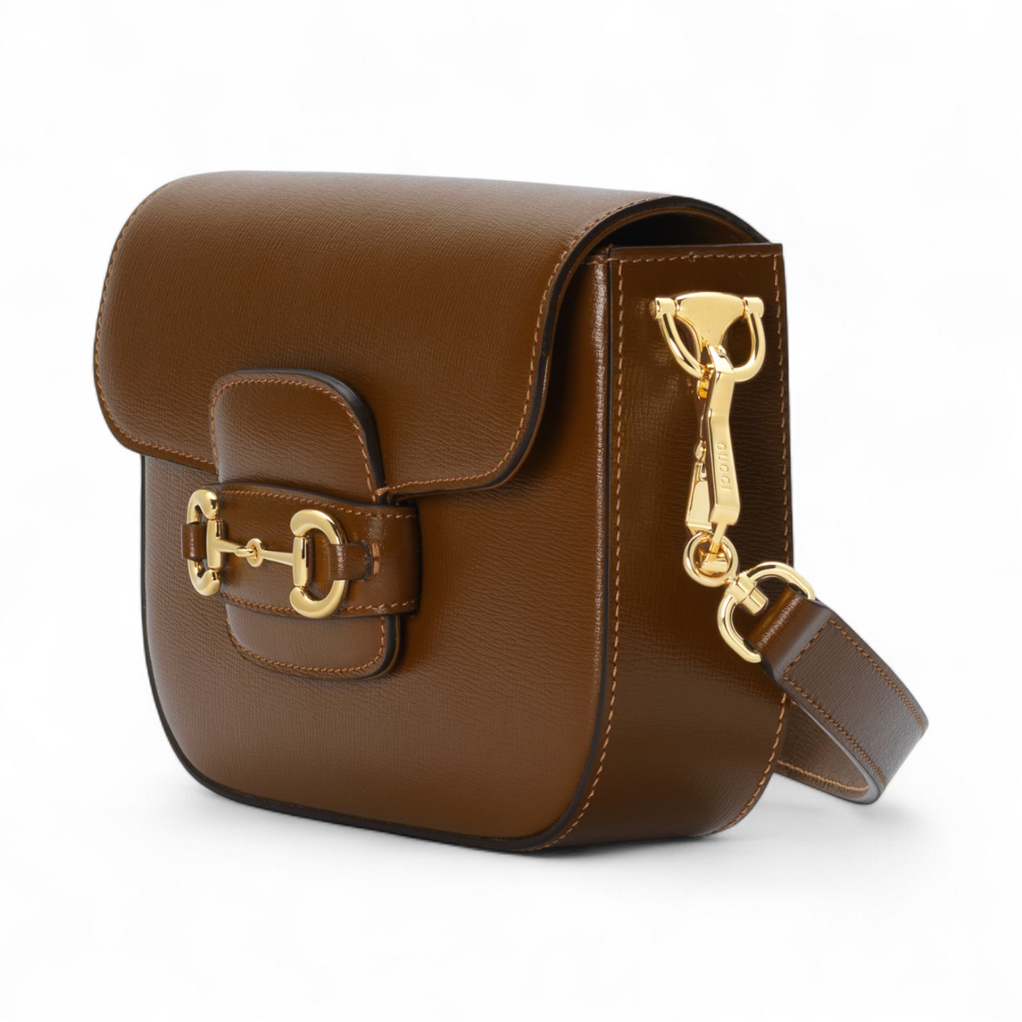 GUCCI HORSEBIT 1955 SMALL SHOULDER BEIGE BAG