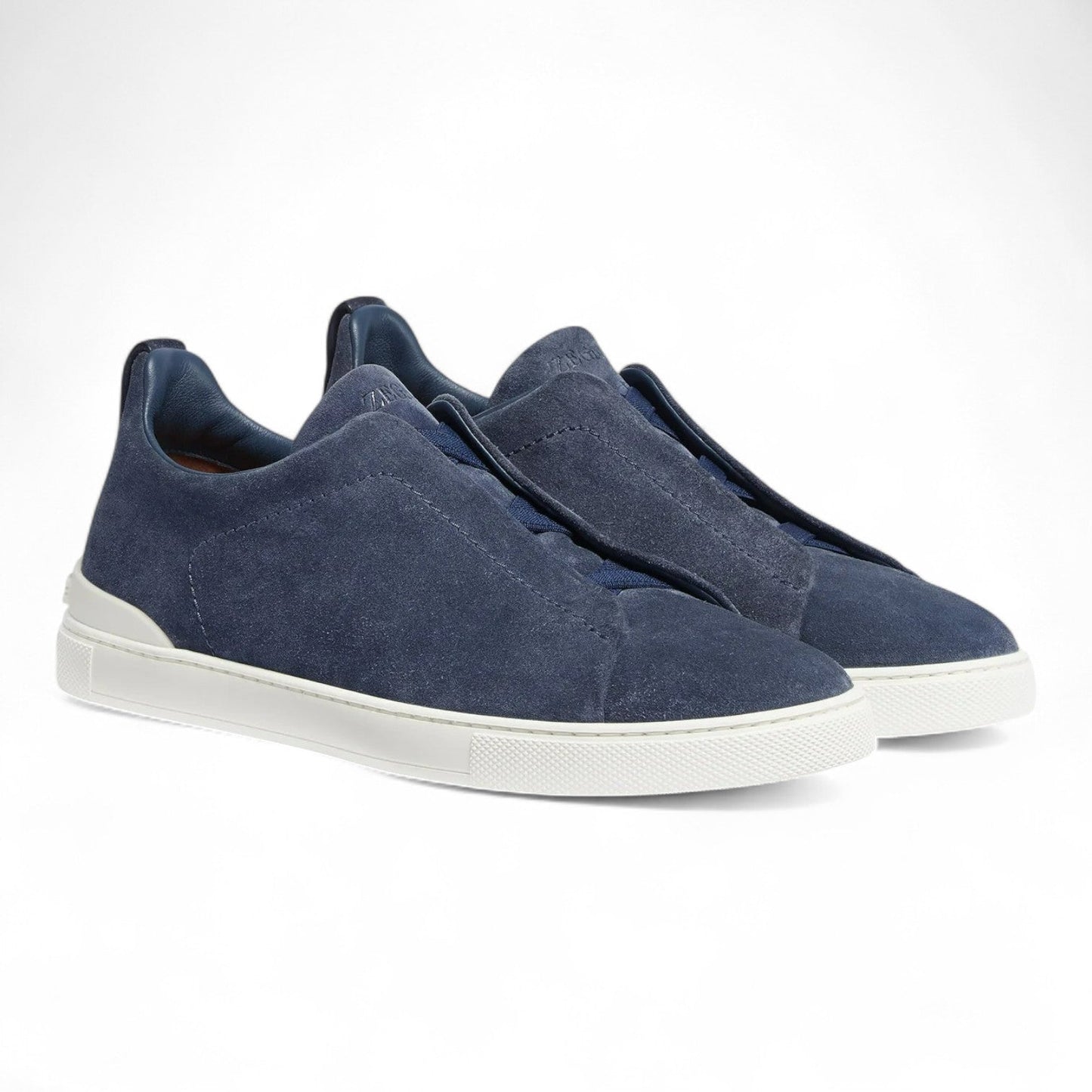 ZEGNA UTILITY BLUE SUEDE TRIPLE STITCH MEN SNEAKERS