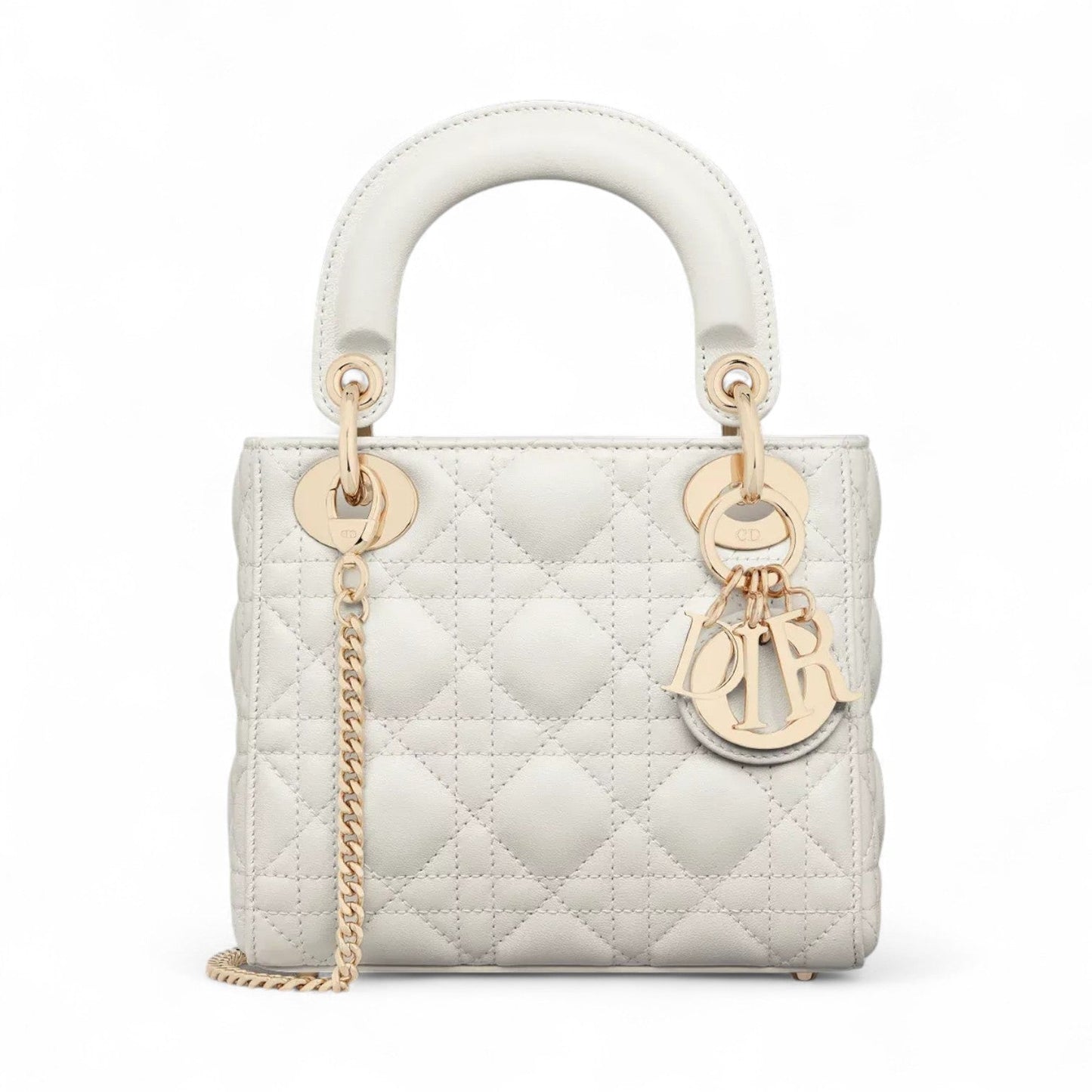 DIOR MINI LADY WHITE BAG
