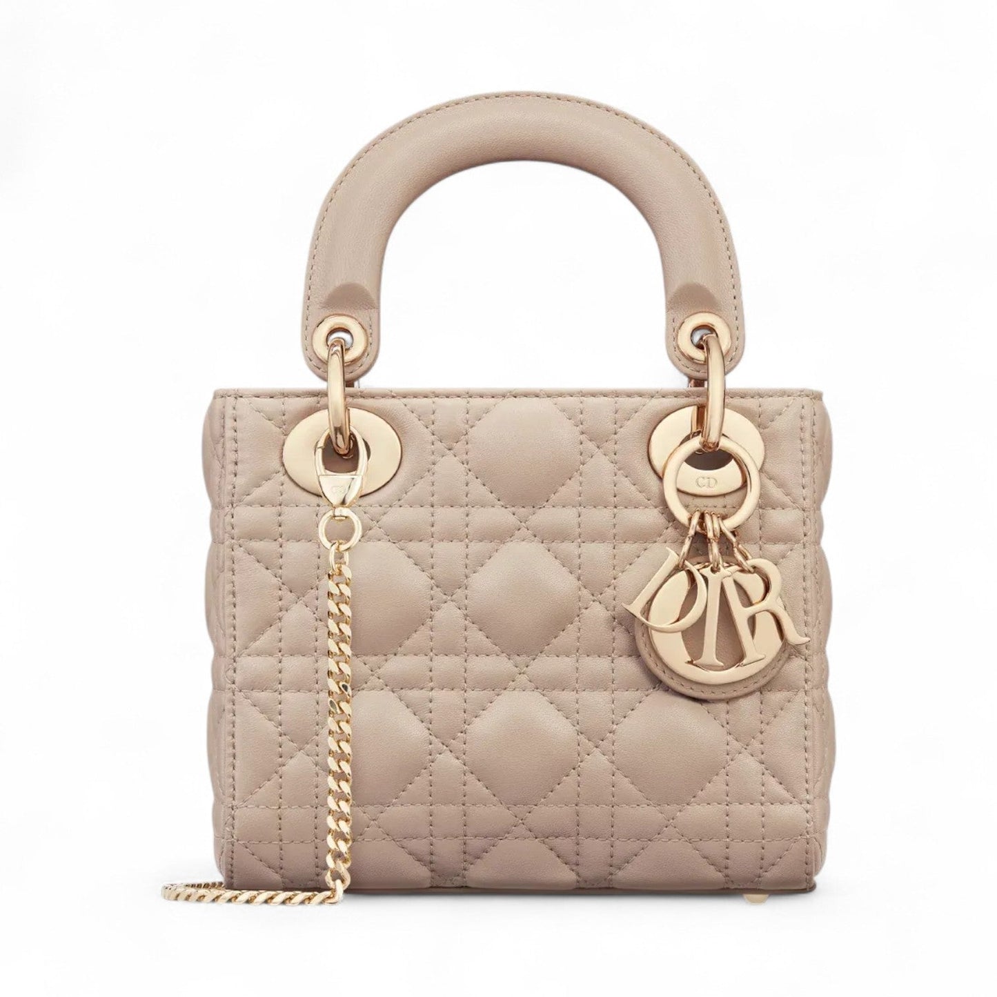 DIOR MINI LADY GOLD BAG