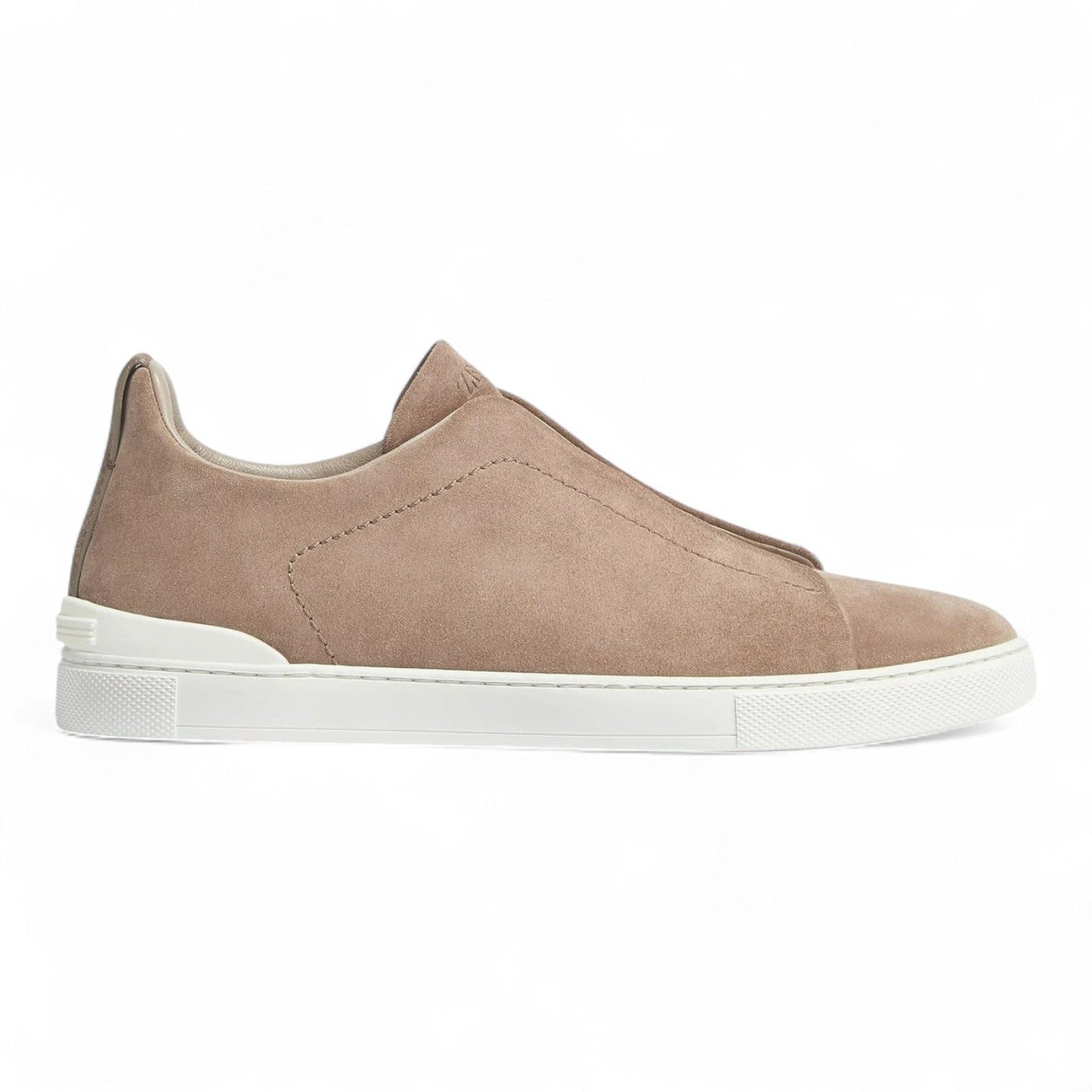 ZEGNA BEIGE SUEDE TRIPLE STITCH MEN SNEAKERS