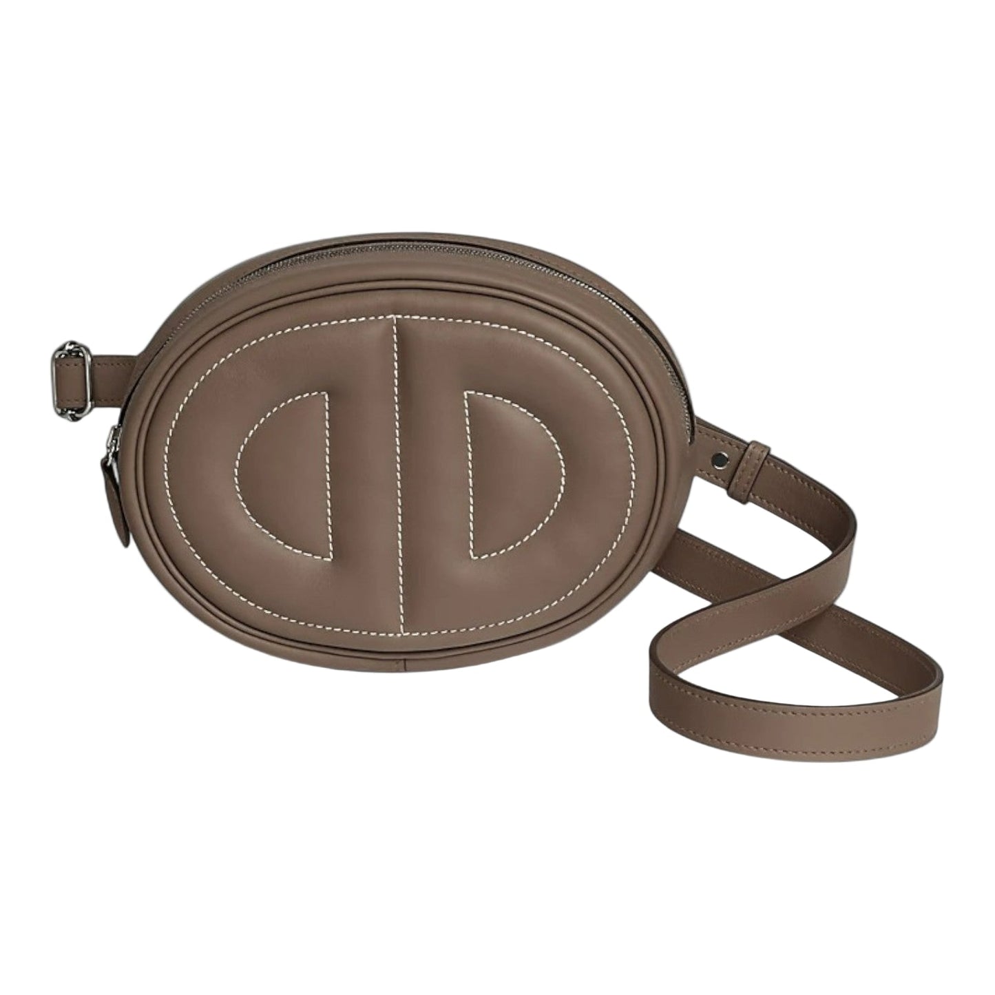 HERMES IN THE LOOP BELT DARK GREY BAG