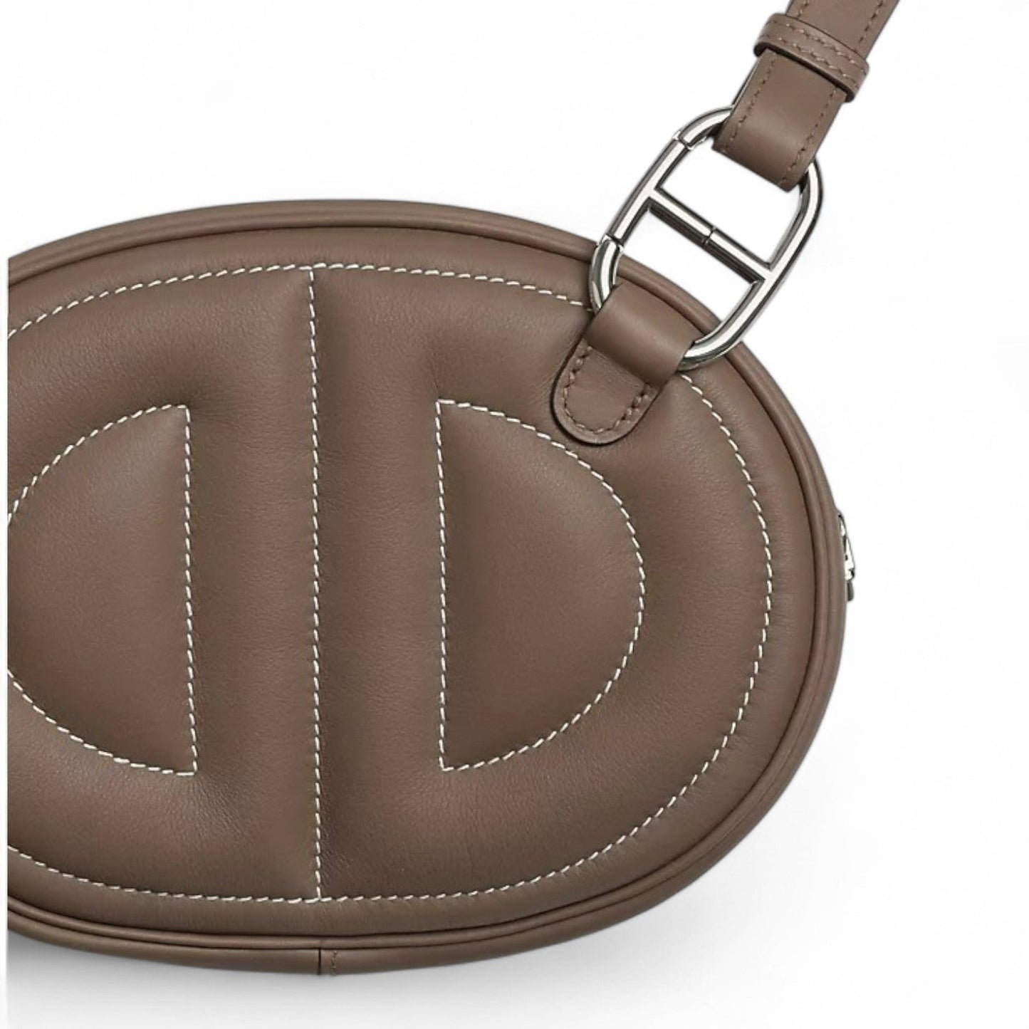 HERMES IN THE LOOP BELT DARK GREY BAG
