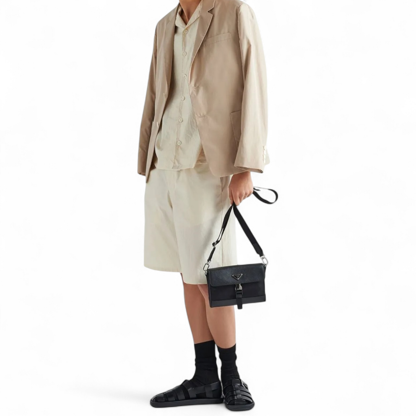 PRADA RE-NYLON SAFFIANO SHOULDER BAG