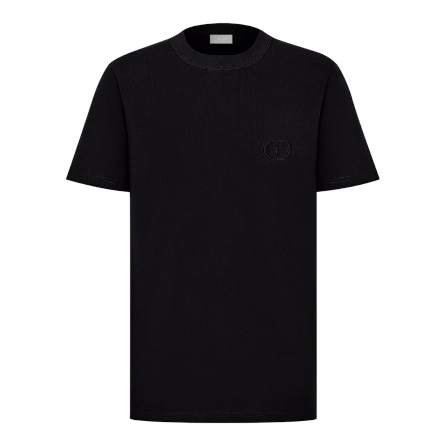 CD ICON REGULAR FIT BLACK COTTON JERSEY T-SHIRT