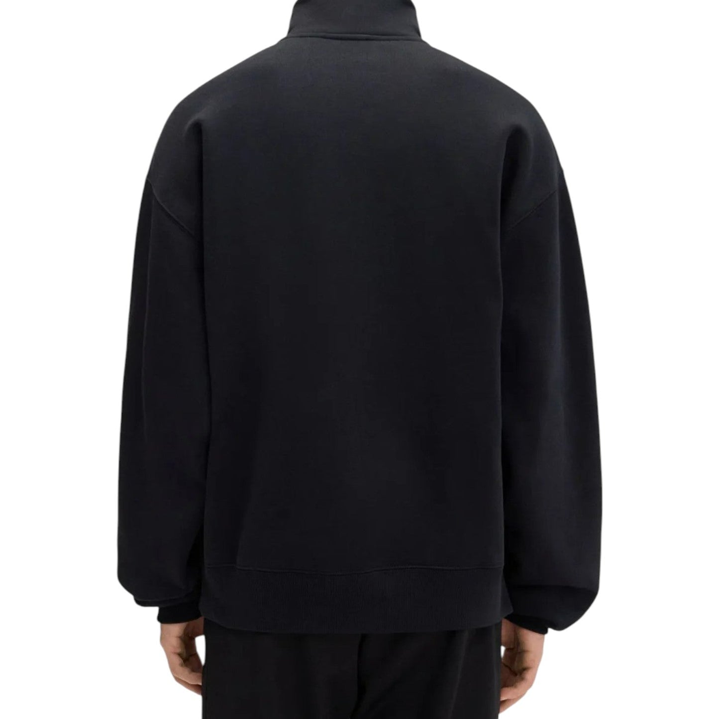 JACQUEMUS THE GROS GRAIN ZIPPED-ROLLNECK BLACK SWEATSHIRT