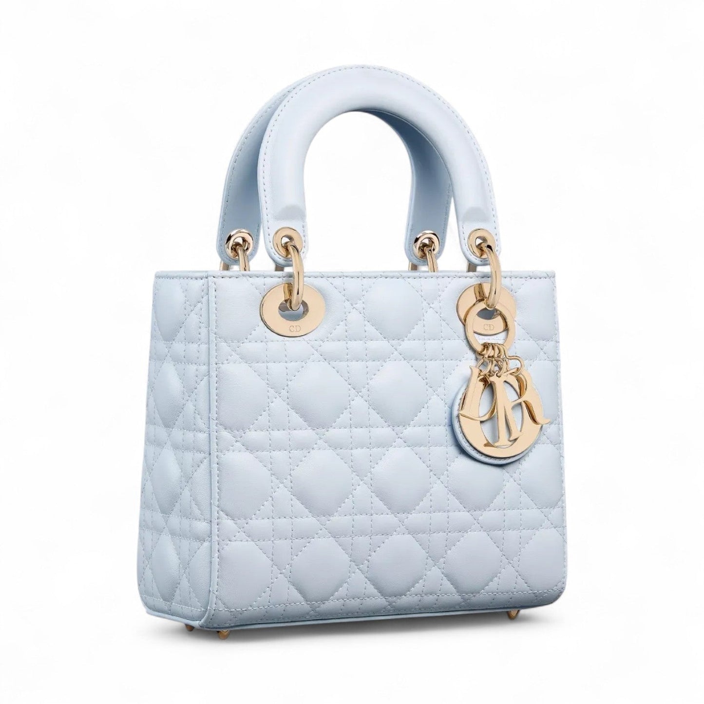 DIOR SMALL LADY LIGHT BLUE BAG