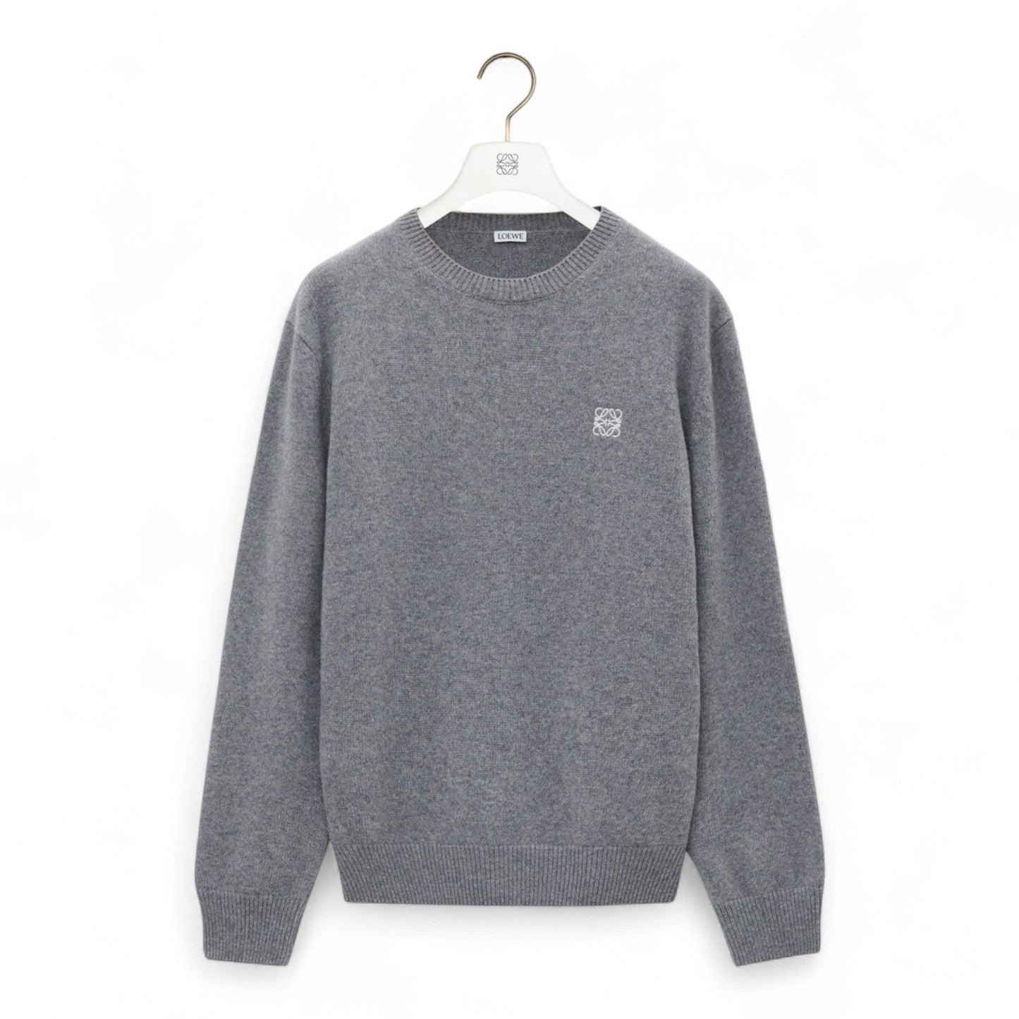 LOEWE JERSEY STICH WOOL MEN GREY SWEATSHIRT